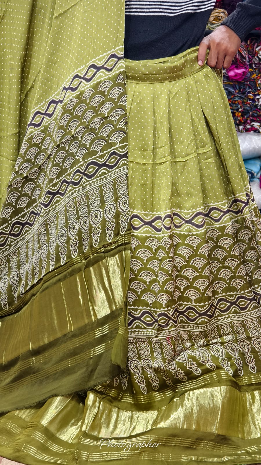 Pure Gaji Silk Chaniyacholi With Heavy Lagdi Pallu