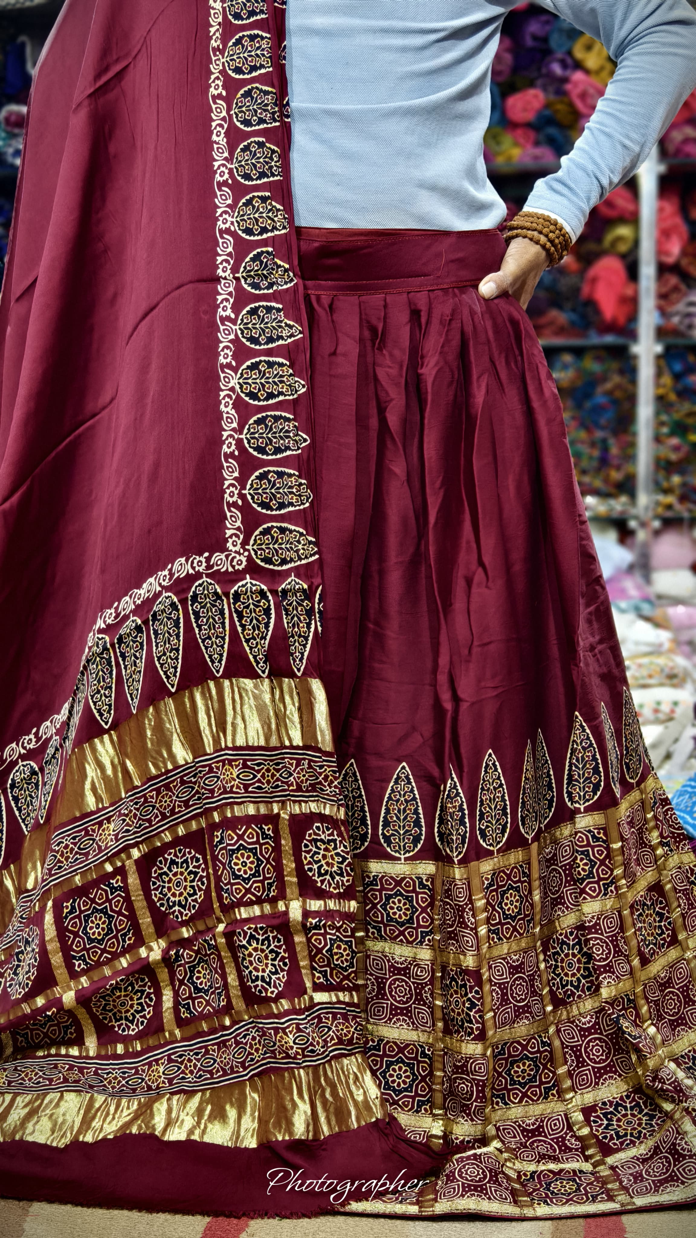 Pure Gaji Silk Chaniyacholi With Heavy Lagdi Pallu