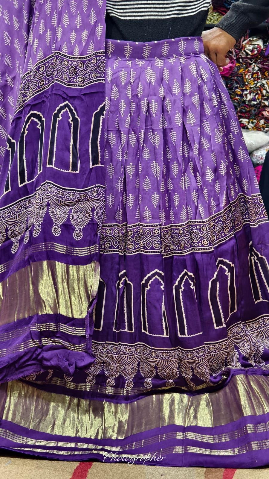 Pure Gaji Silk Chaniyacholi With Heavy Lagdi Pallu