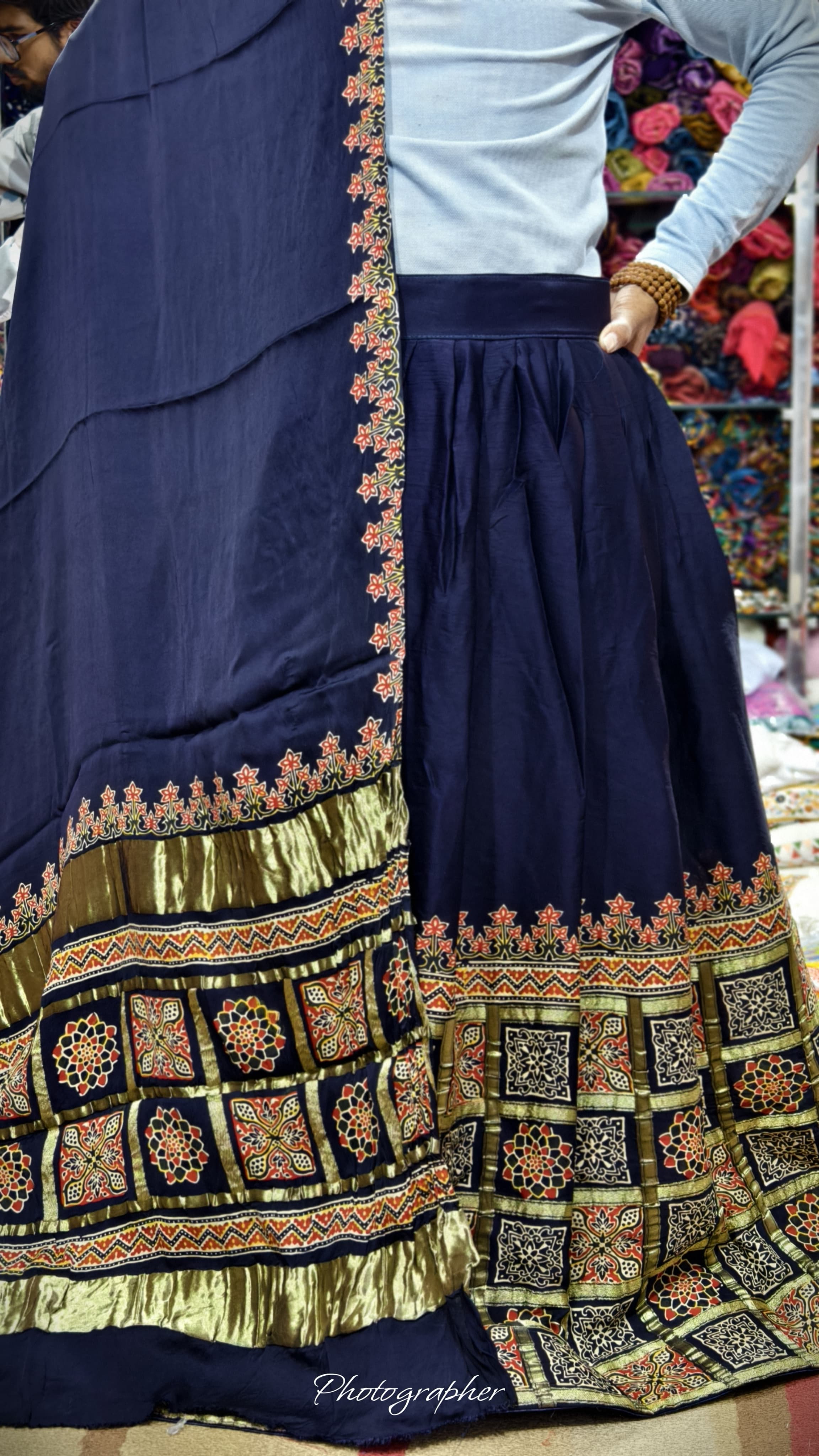 Pure Gaji Silk Chaniyacholi With Heavy Lagdi Pallu