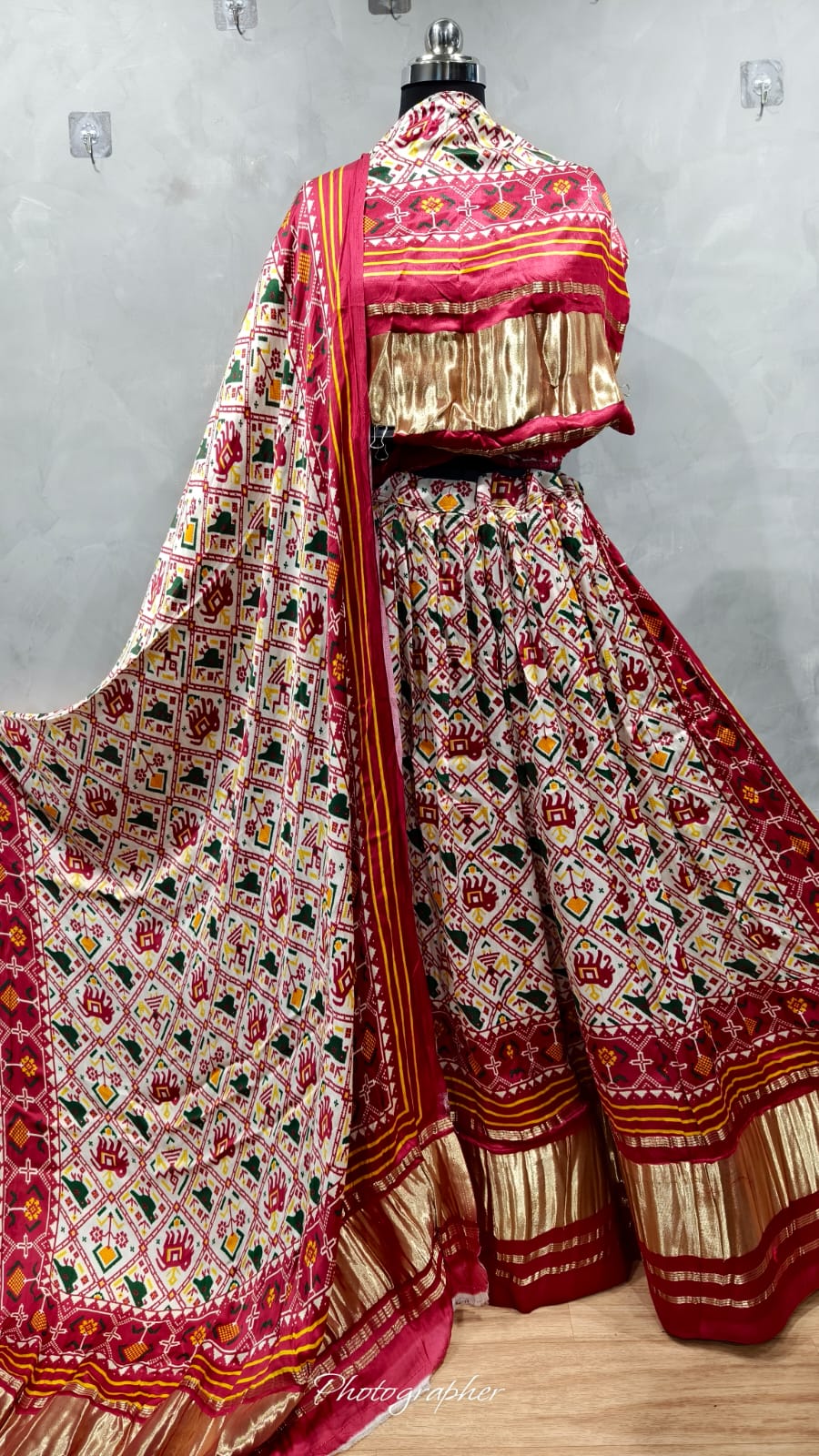 Pure Gaji Silk Chaniyacholi With Heavy Lagdi Pallu