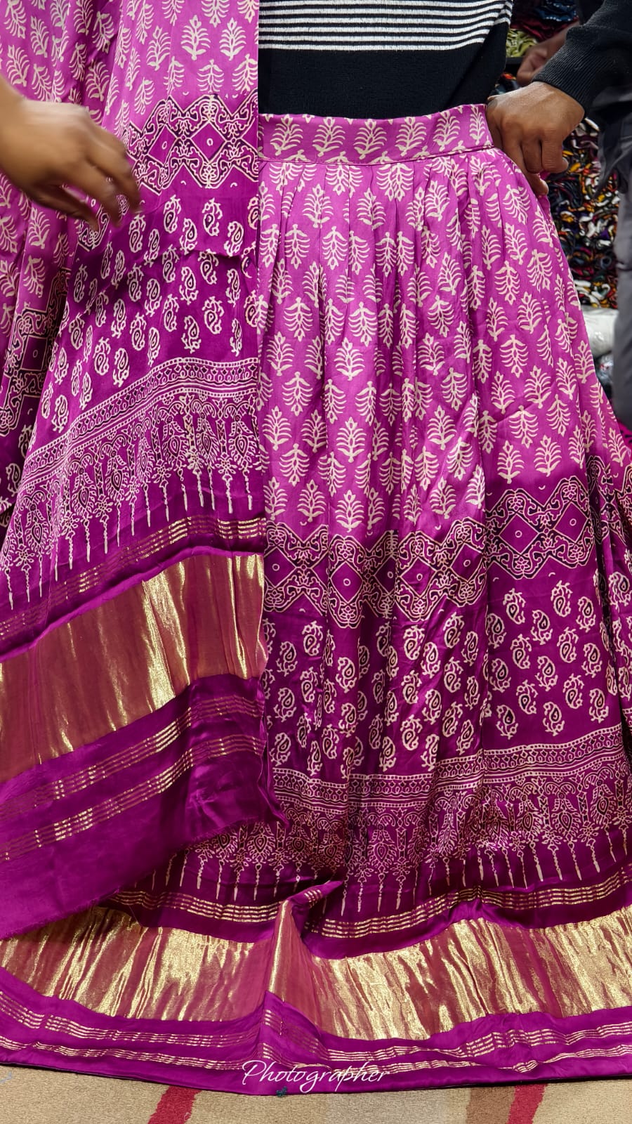 Pure Gaji Silk Chaniyacholi With Heavy Lagdi Pallu
