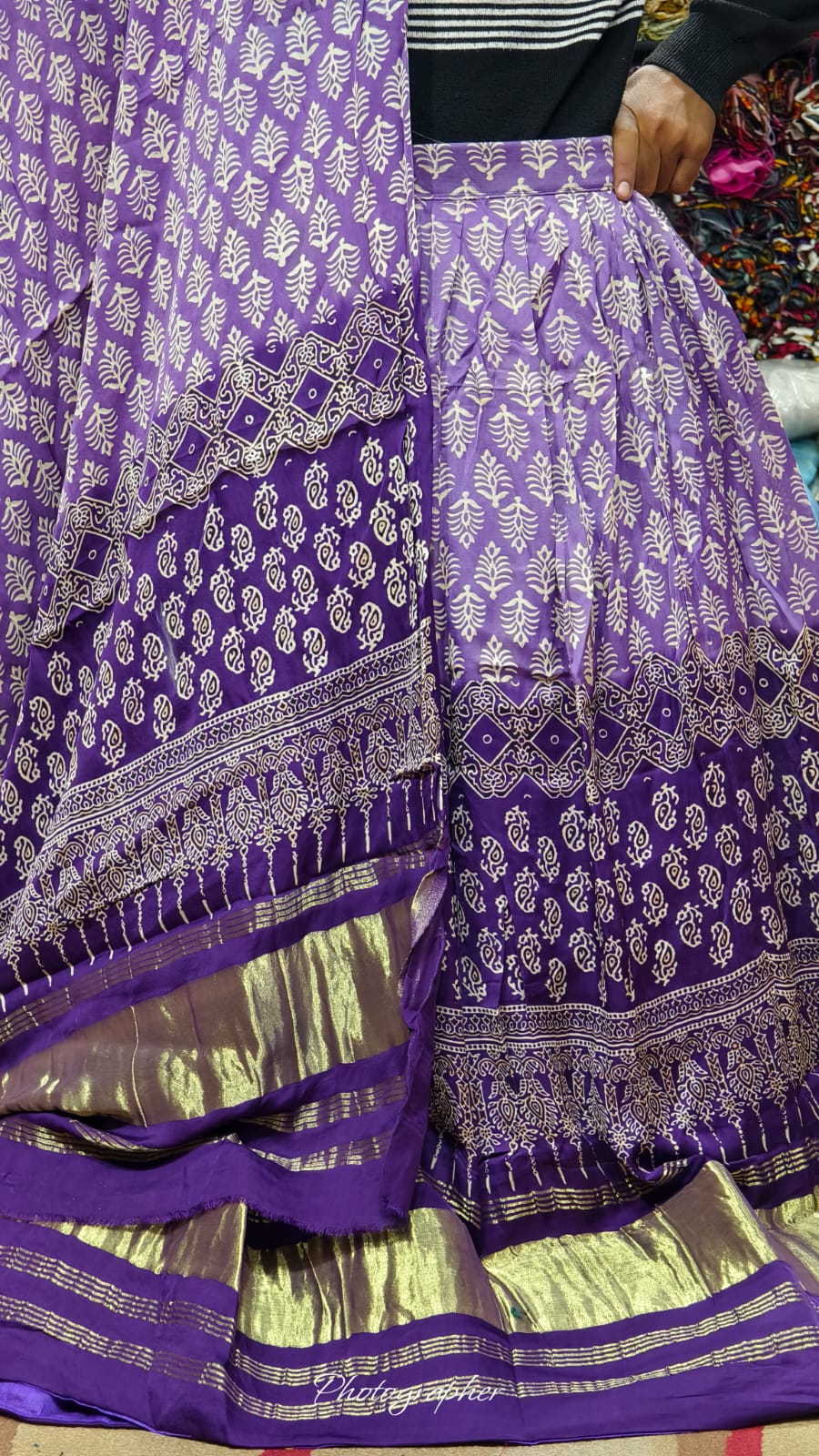Pure Gaji Silk Chaniyacholi With Heavy Lagdi Pallu