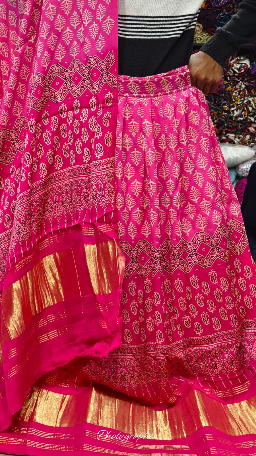 Pure Gaji Silk Chaniyacholi With Heavy Lagdi Pallu