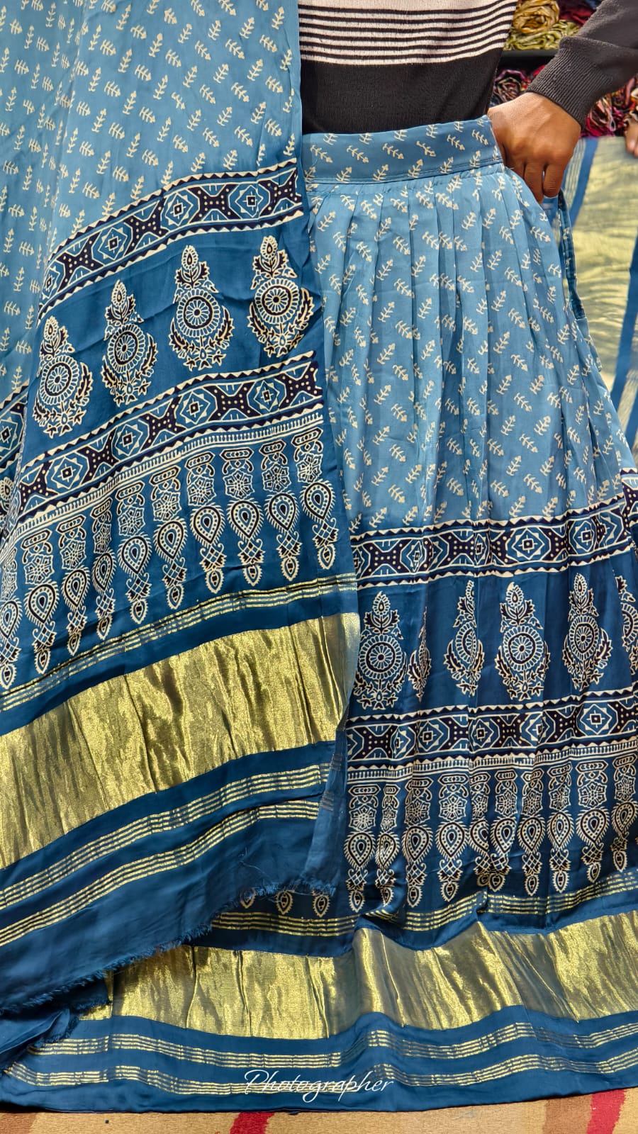 Pure Gaji Silk Chaniyacholi With Heavy Lagdi Pallu