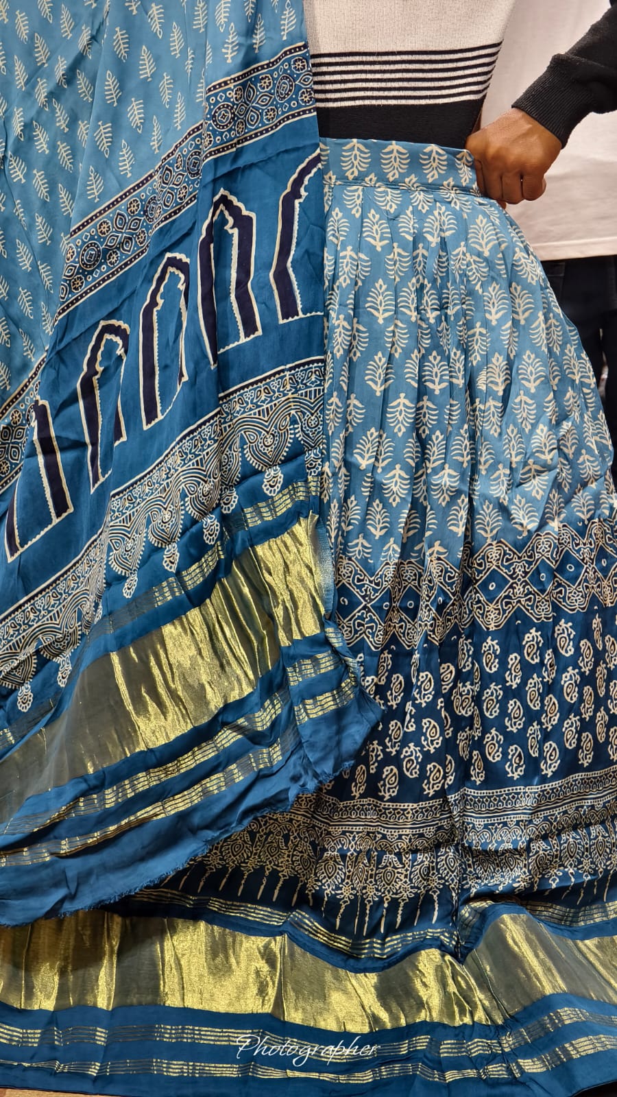 Pure Gaji Silk Chaniyacholi With Heavy Lagdi Pallu