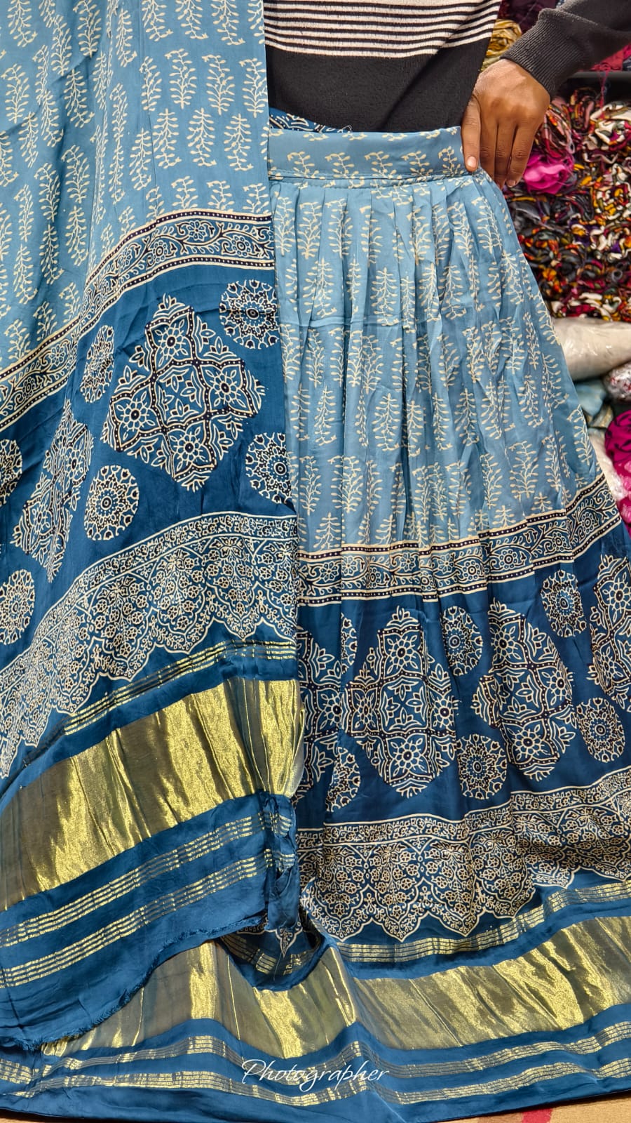 Pure Gaji Silk Chaniyacholi With Heavy Lagdi Pallu