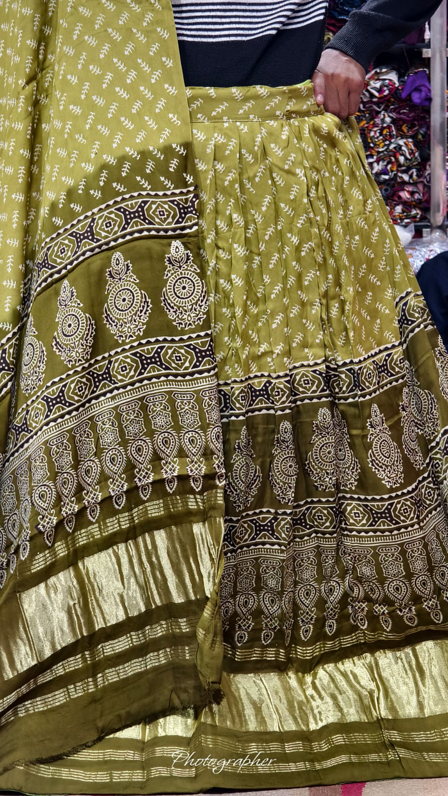 Pure Gaji Silk Chaniyacholi With Heavy Lagdi Pallu