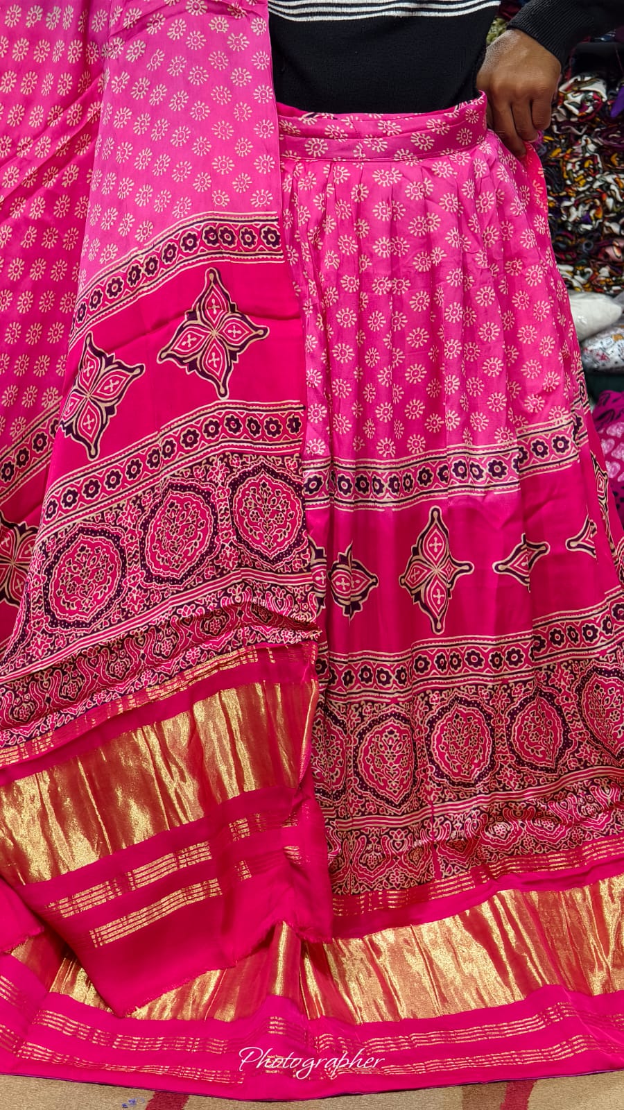 Pure Gaji Silk Chaniyacholi With Heavy Lagdi Pallu