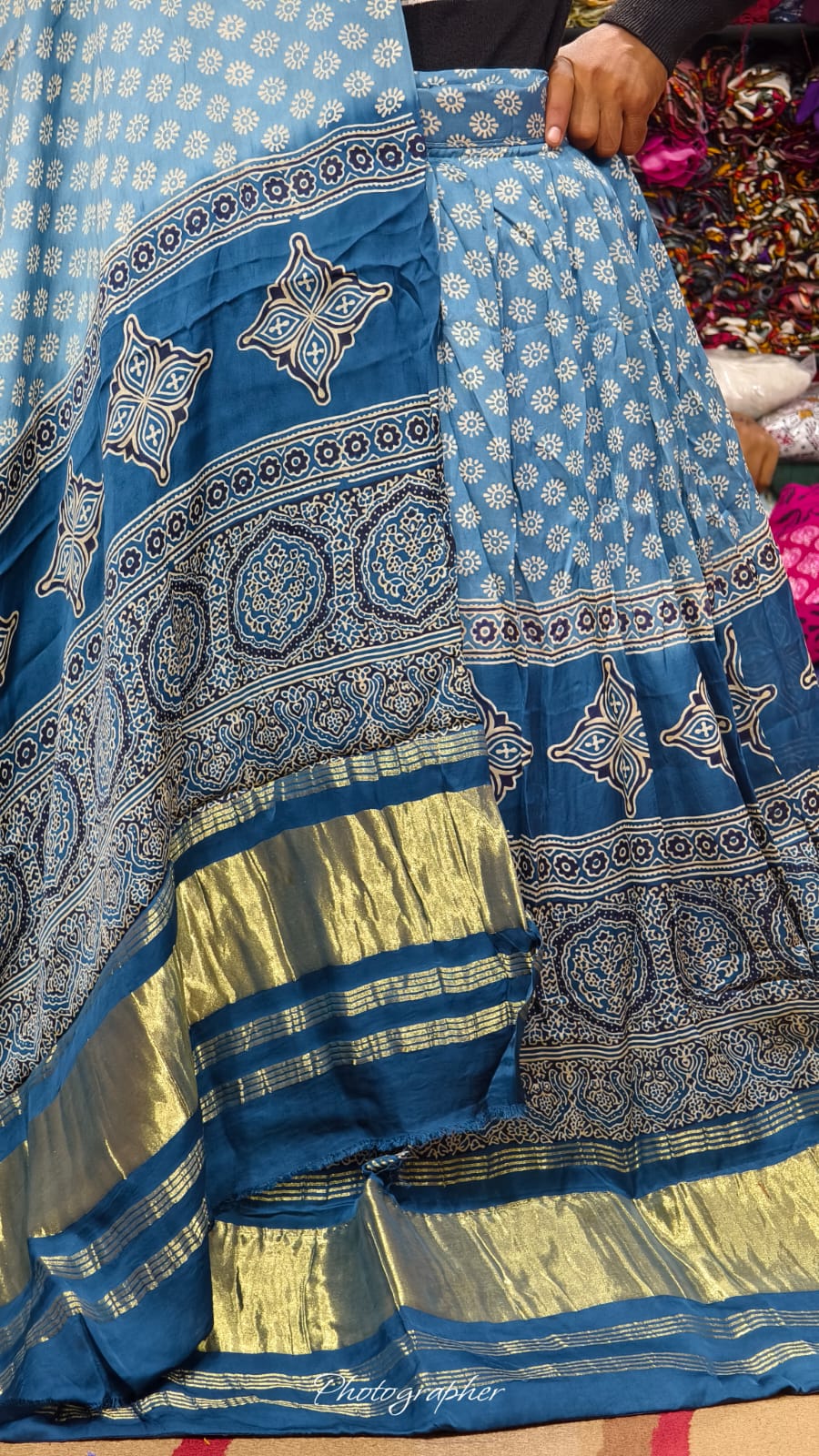 Pure Gaji Silk Chaniyacholi With Heavy Lagdi Pallu