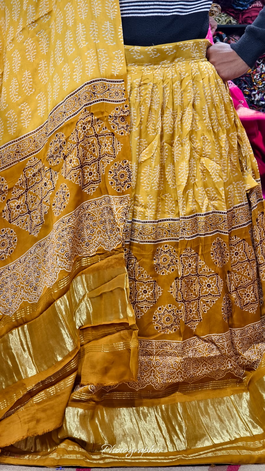Pure Gaji Silk Chaniyacholi With Heavy Lagdi Pallu