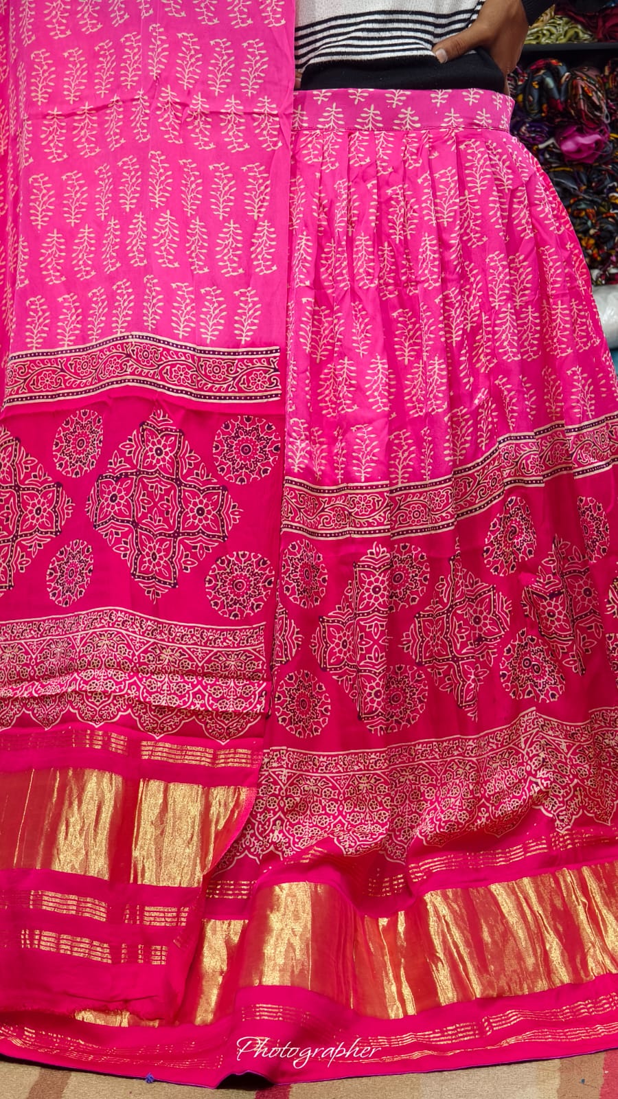 Pure Gaji Silk Chaniyacholi With Heavy Lagdi Pallu