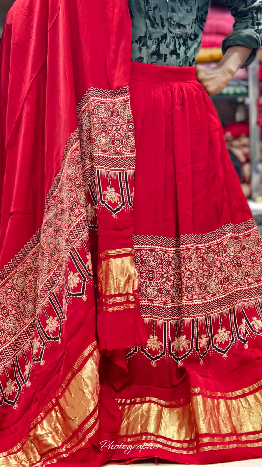 Pure Gaji Silk Chaniyacholi With Heavy Lagdi Pallu