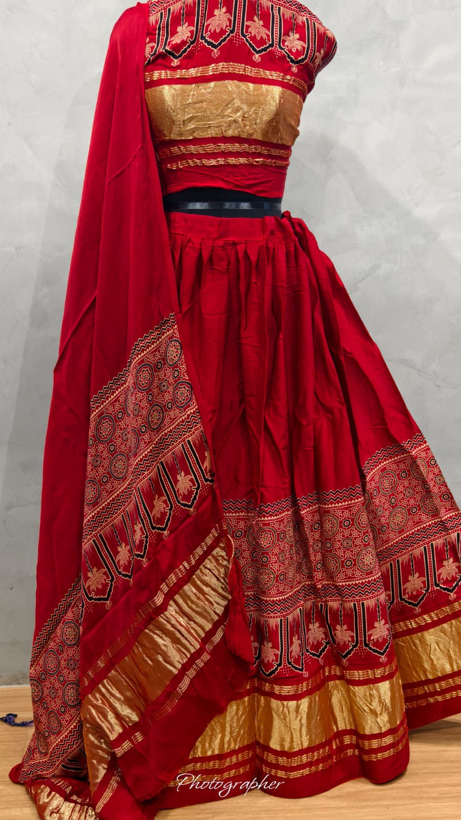 Pure Gaji Silk Chaniyacholi With Heavy Lagdi Pallu