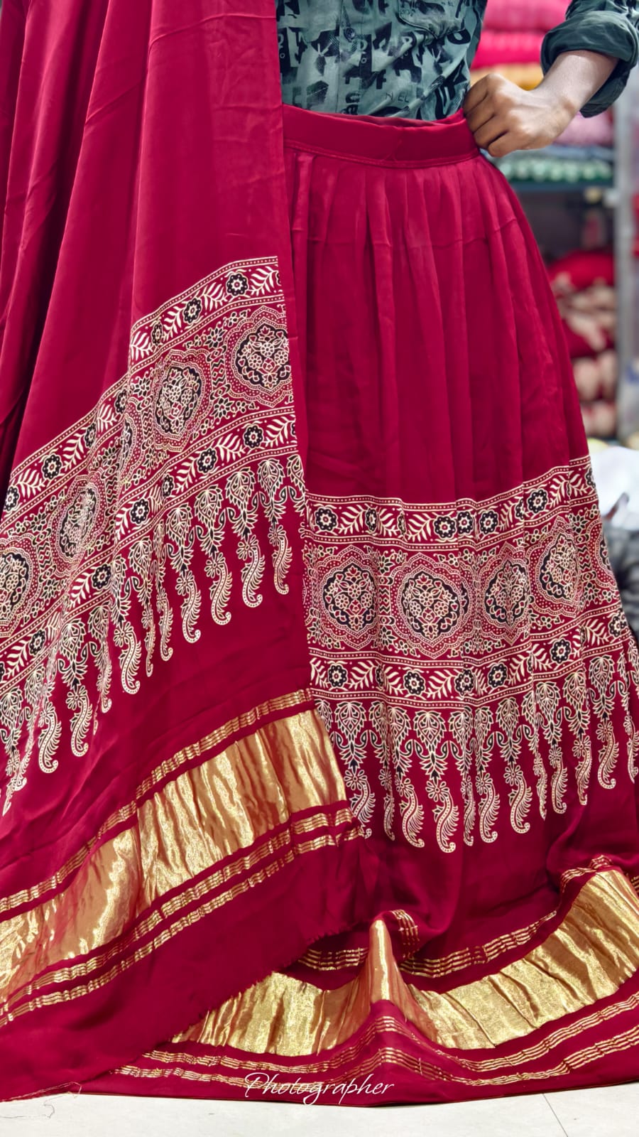 Pure Gaji Silk Chaniyacholi With Heavy Lagdi Pallu