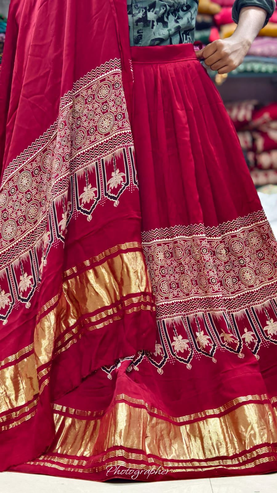 Pure Gaji Silk Chaniyacholi With Heavy Lagdi Pallu