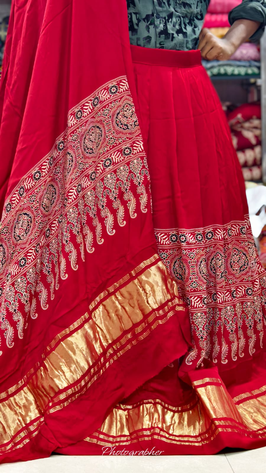 Pure Gaji Silk Chaniyacholi With Heavy Lagdi Pallu