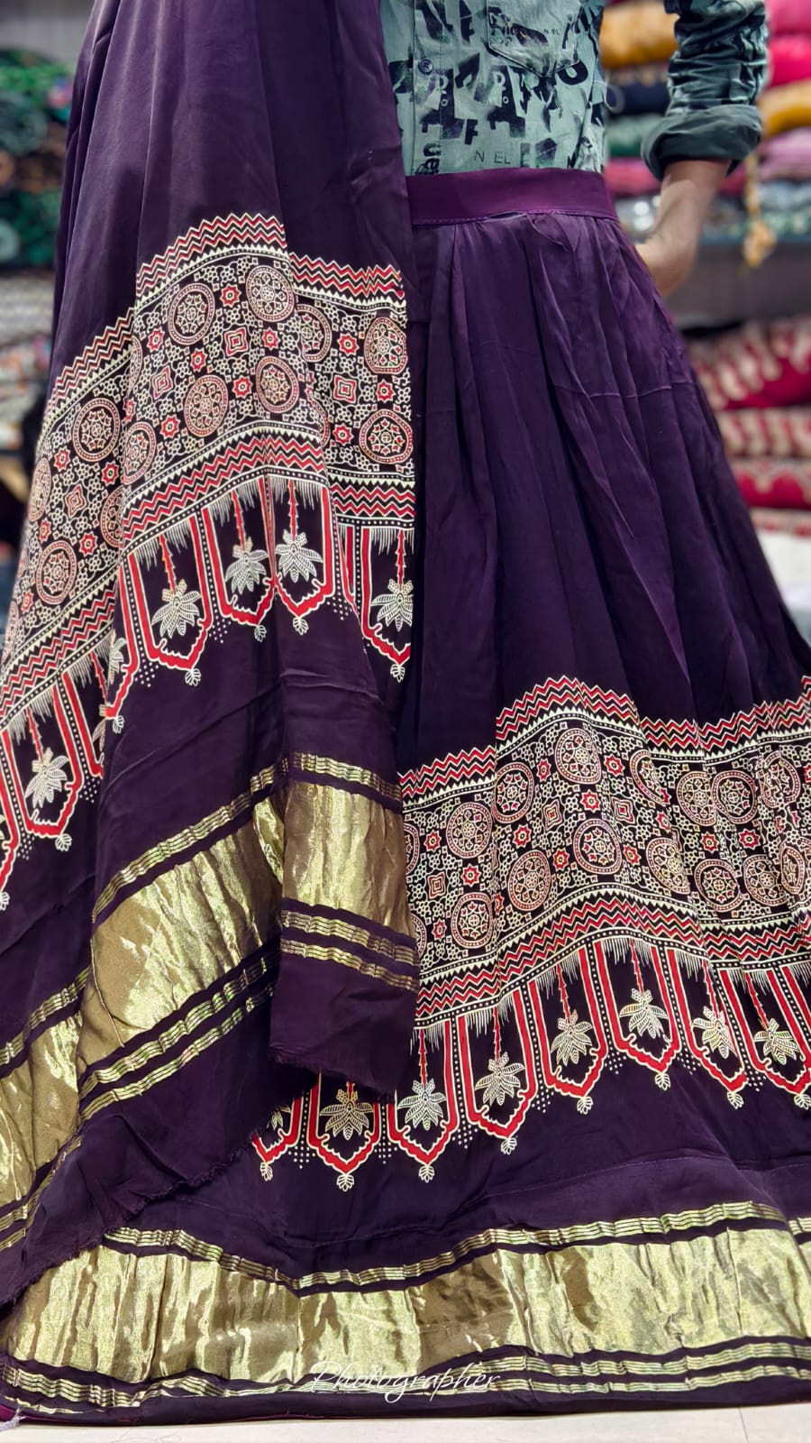 Pure Gaji Silk Chaniyacholi With Heavy Lagdi Pallu