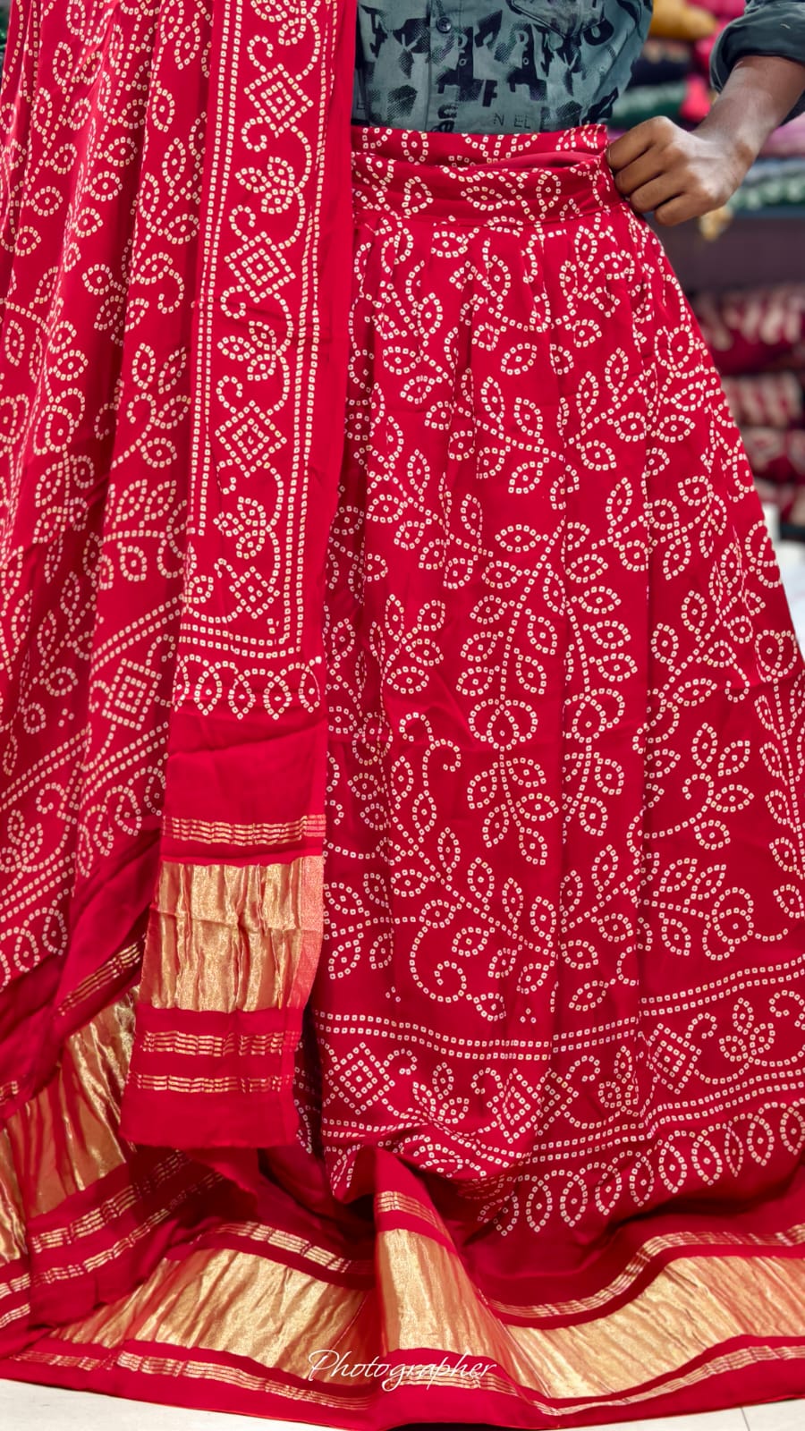 Pure Gaji Silk Chaniyacholi With Heavy Lagdi Pallu