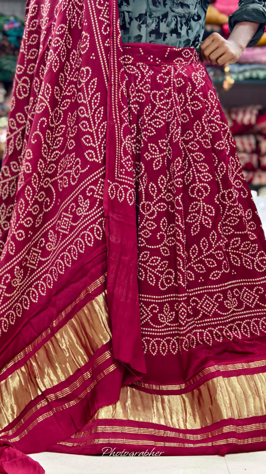 Pure Gaji Silk Chaniyacholi With Heavy Lagdi Pallu