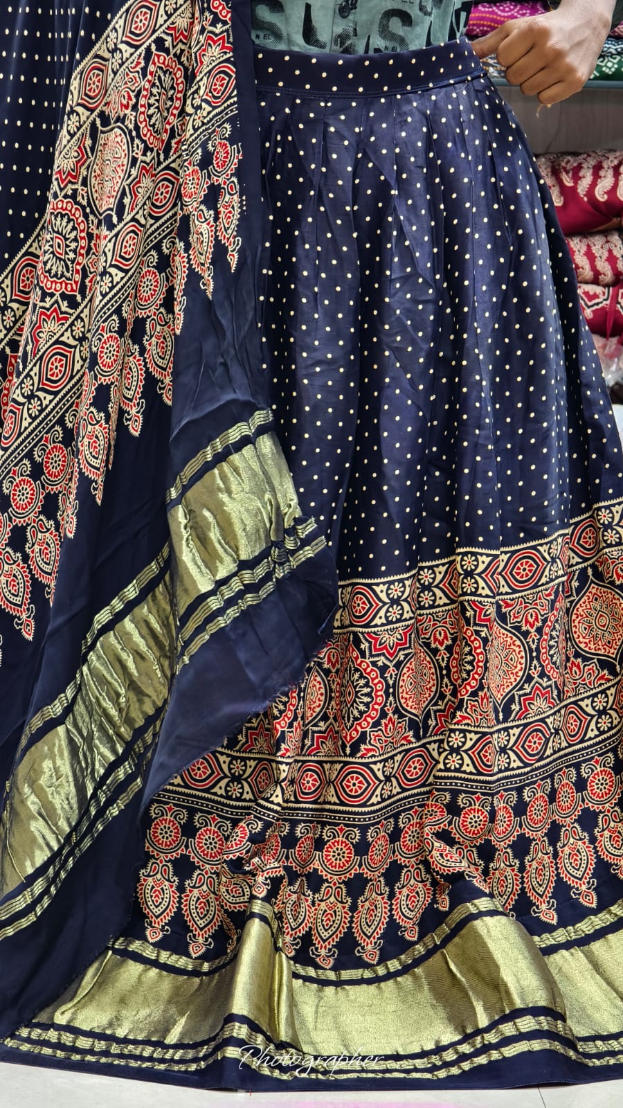 Pure Gaji Silk Chaniyacholi With Heavy Lagdi Pallu