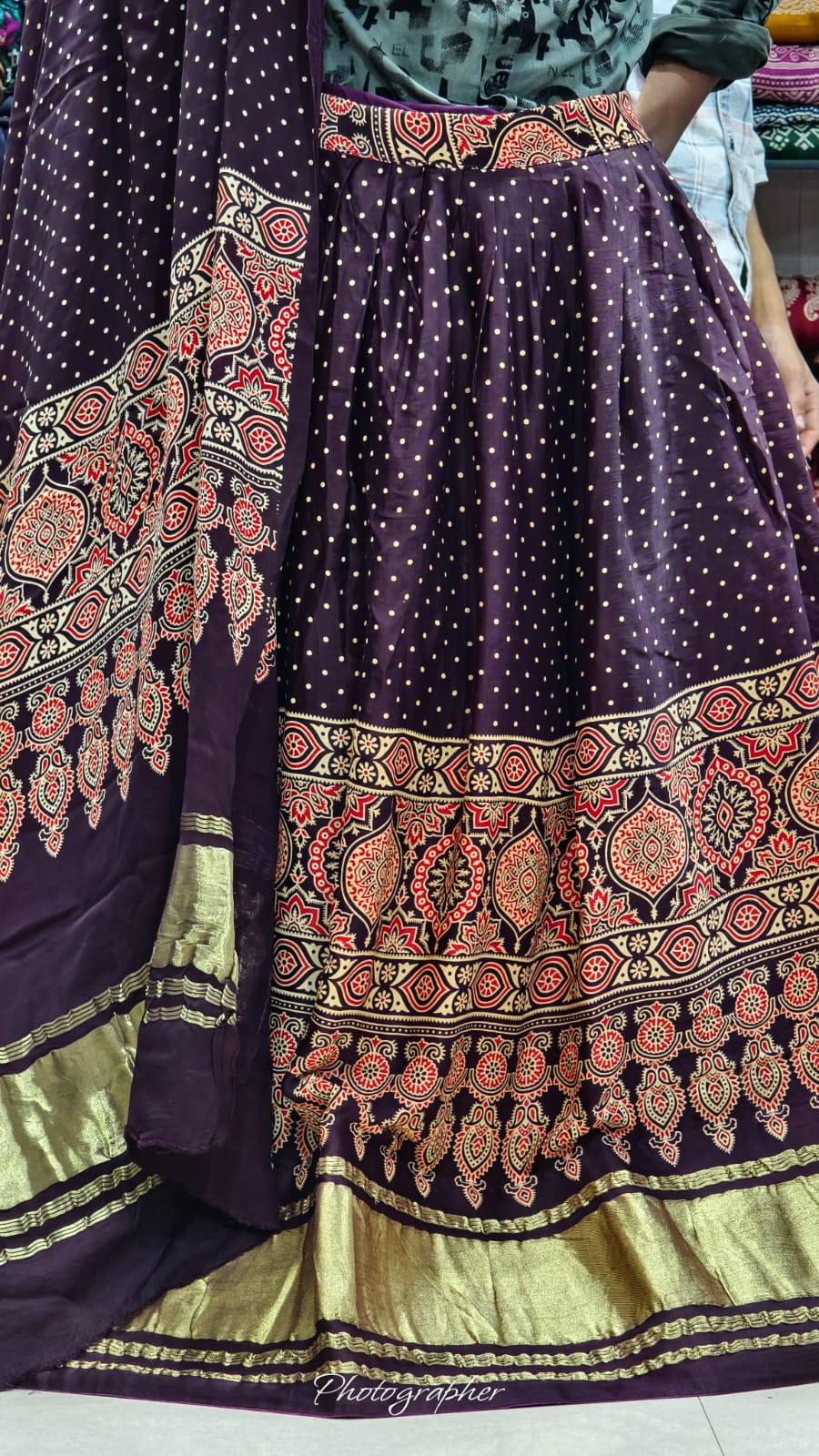 Pure Gaji Silk Chaniyacholi With Heavy Lagdi Pallu