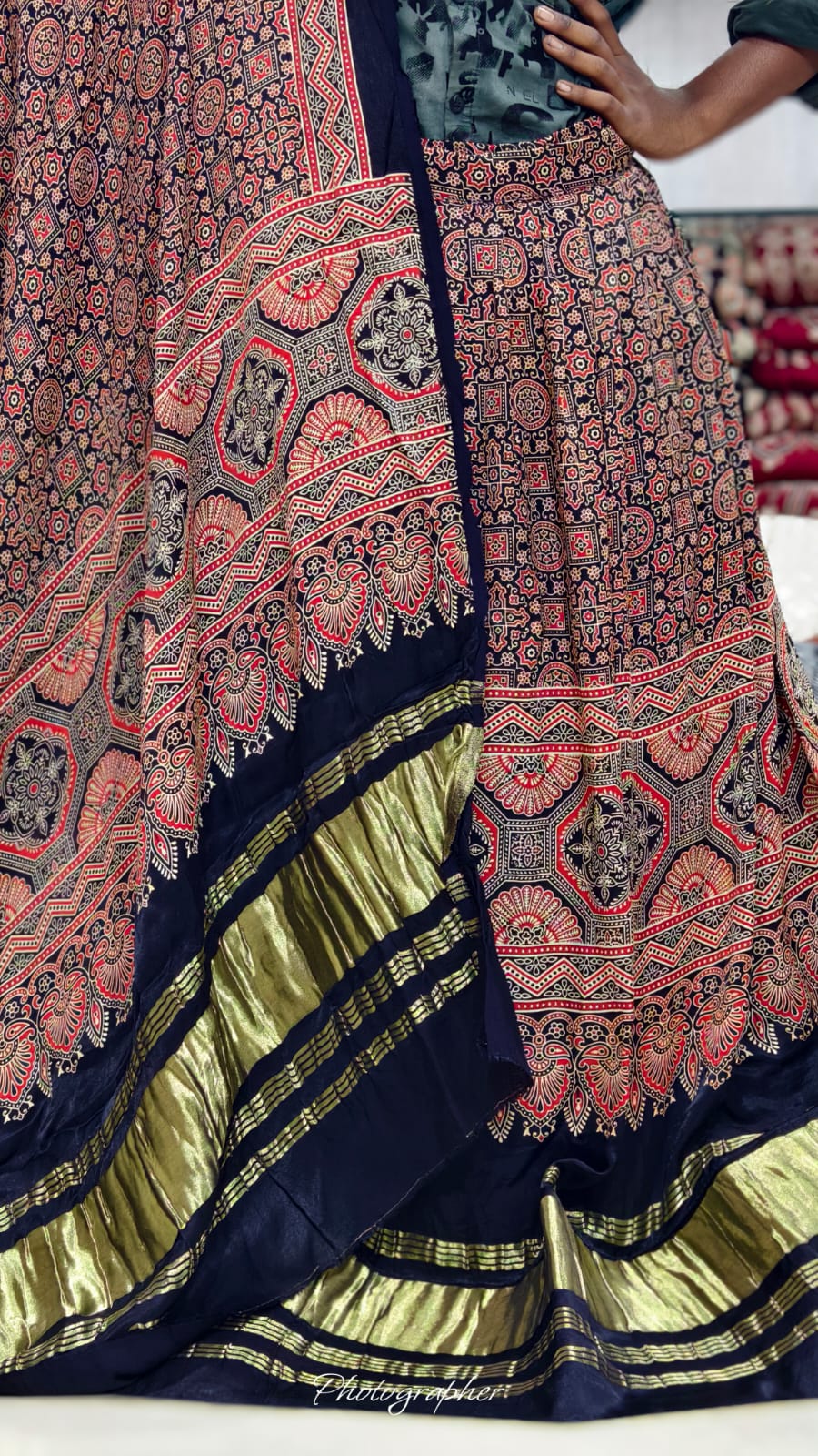Pure Gaji Silk Chaniyacholi With Heavy Lagdi Pallu