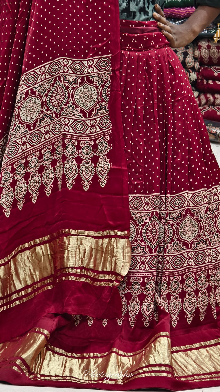 Pure Gaji Silk Chaniyacholi With Heavy Lagdi Pallu