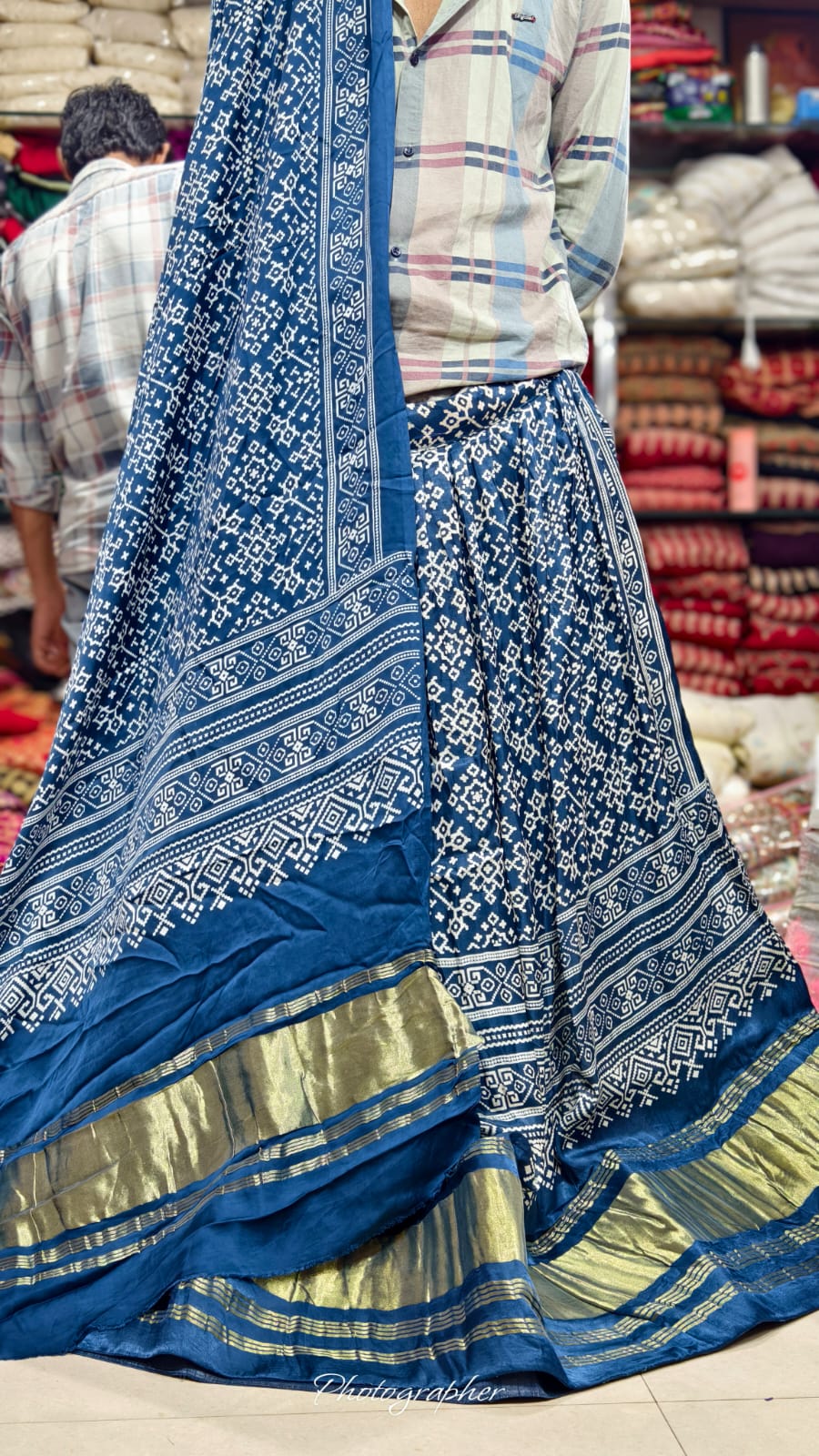 Pure Gaji Silk Chaniyacholi With Heavy Lagdi Pallu