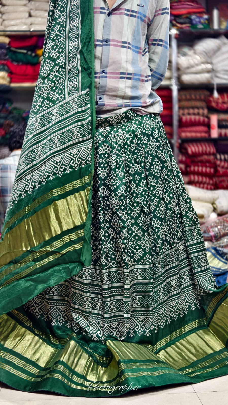 Pure Gaji Silk Chaniyacholi With Heavy Lagdi Pallu