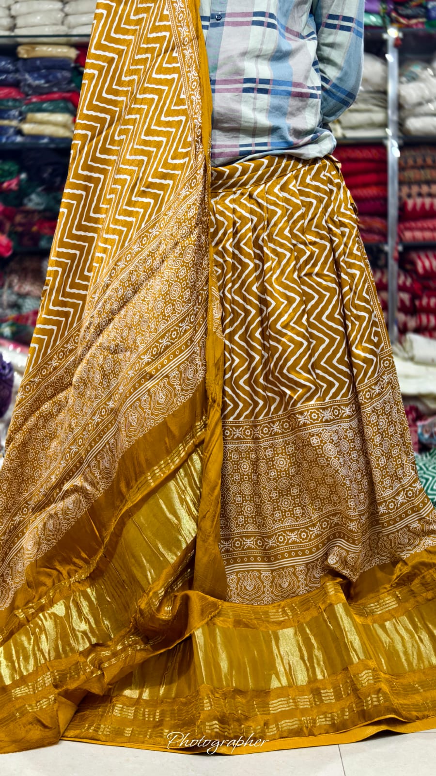 Pure Gaji Silk Chaniyacholi With Heavy Lagdi Pallu