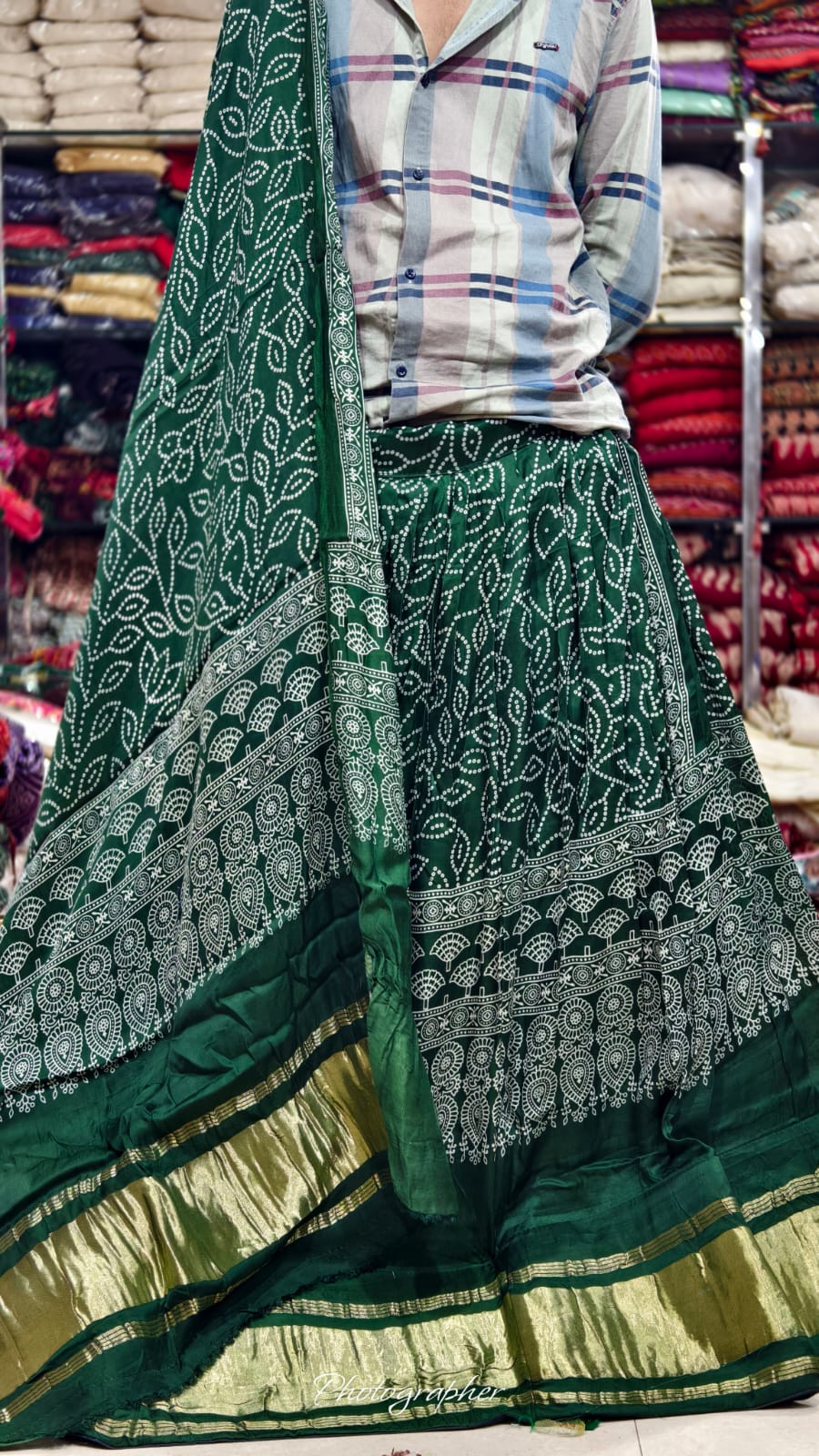 Pure Gaji Silk Chaniyacholi With Heavy Lagdi Pallu