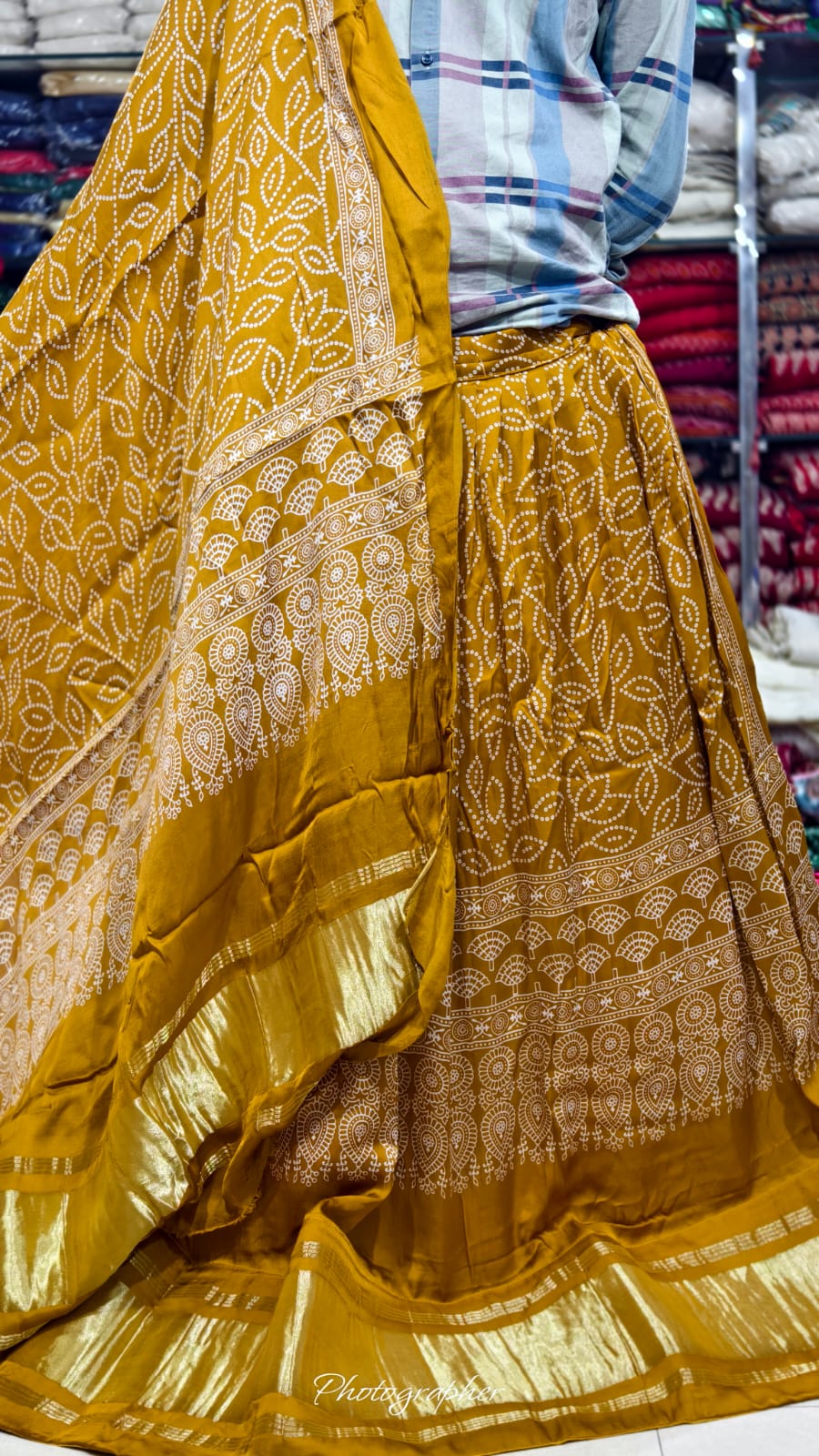 Pure Gaji Silk Chaniyacholi With Heavy Lagdi Pallu