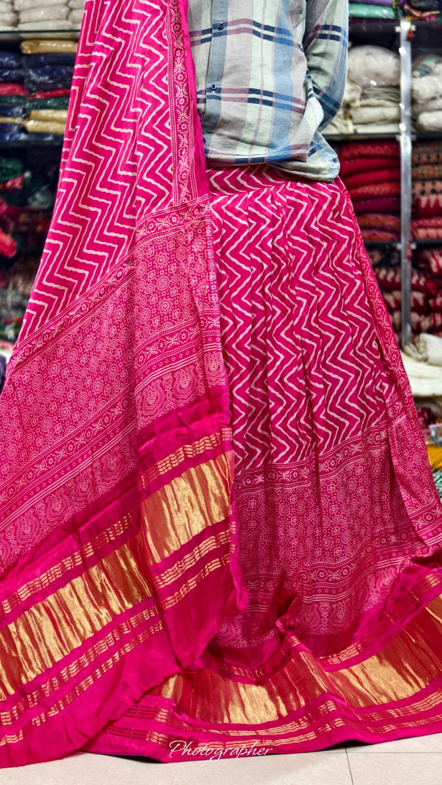 Pure Gaji Silk Chaniyacholi With Heavy Lagdi Pallu