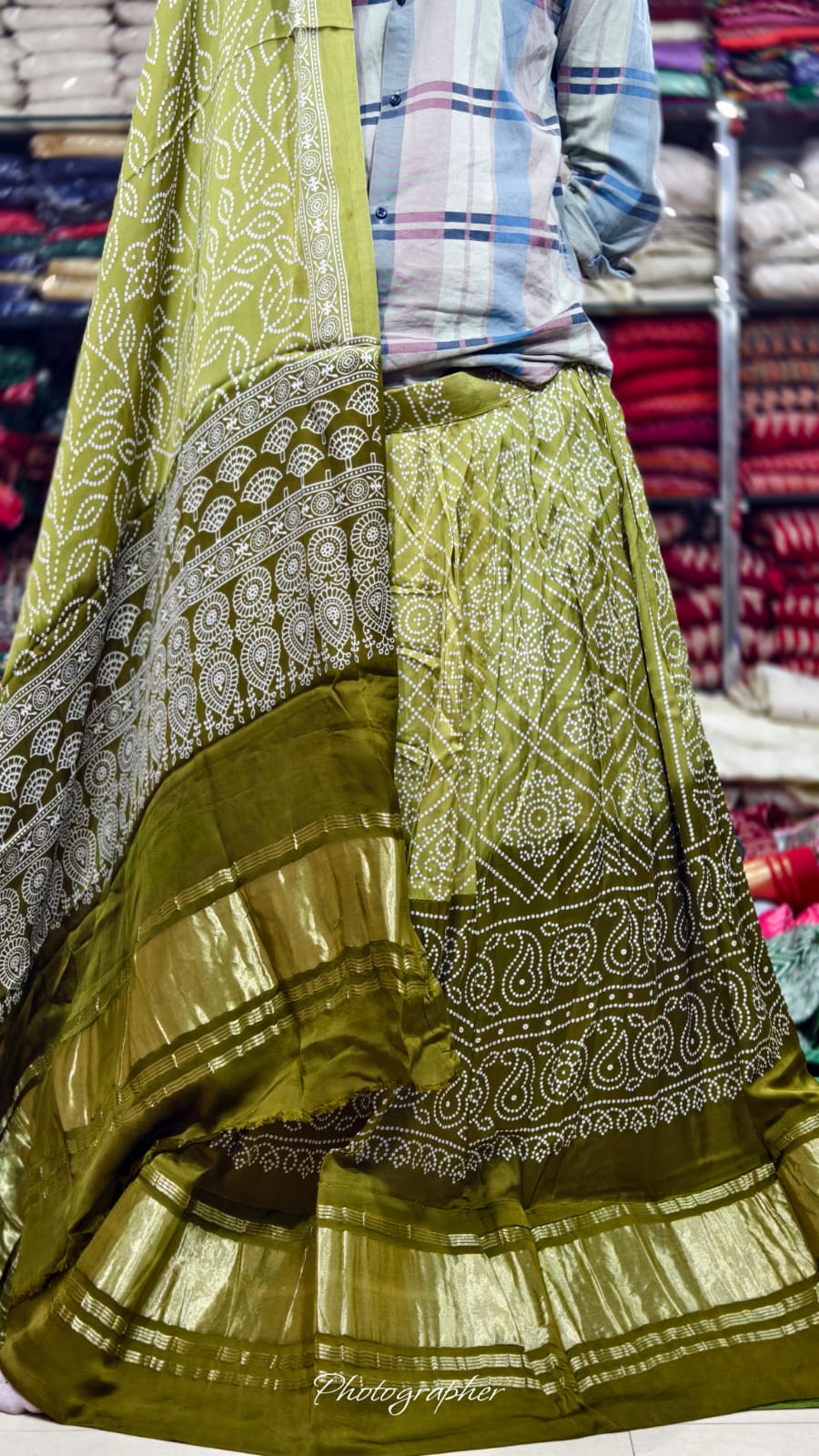 Pure Gaji Silk Chaniyacholi With Heavy Lagdi Pallu
