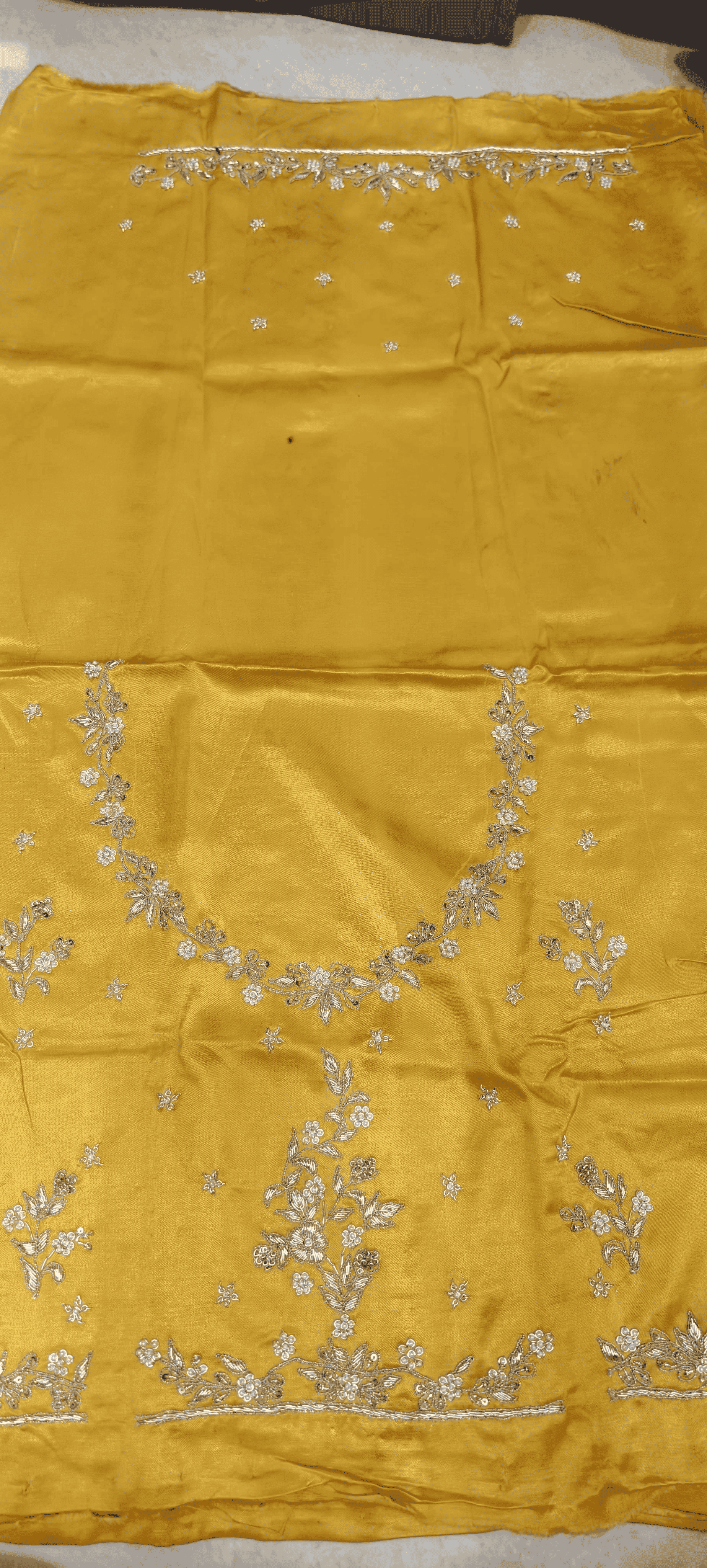 Pure Mashru Gaji Silk Blouse Piece with Pearl Jardoshi Work