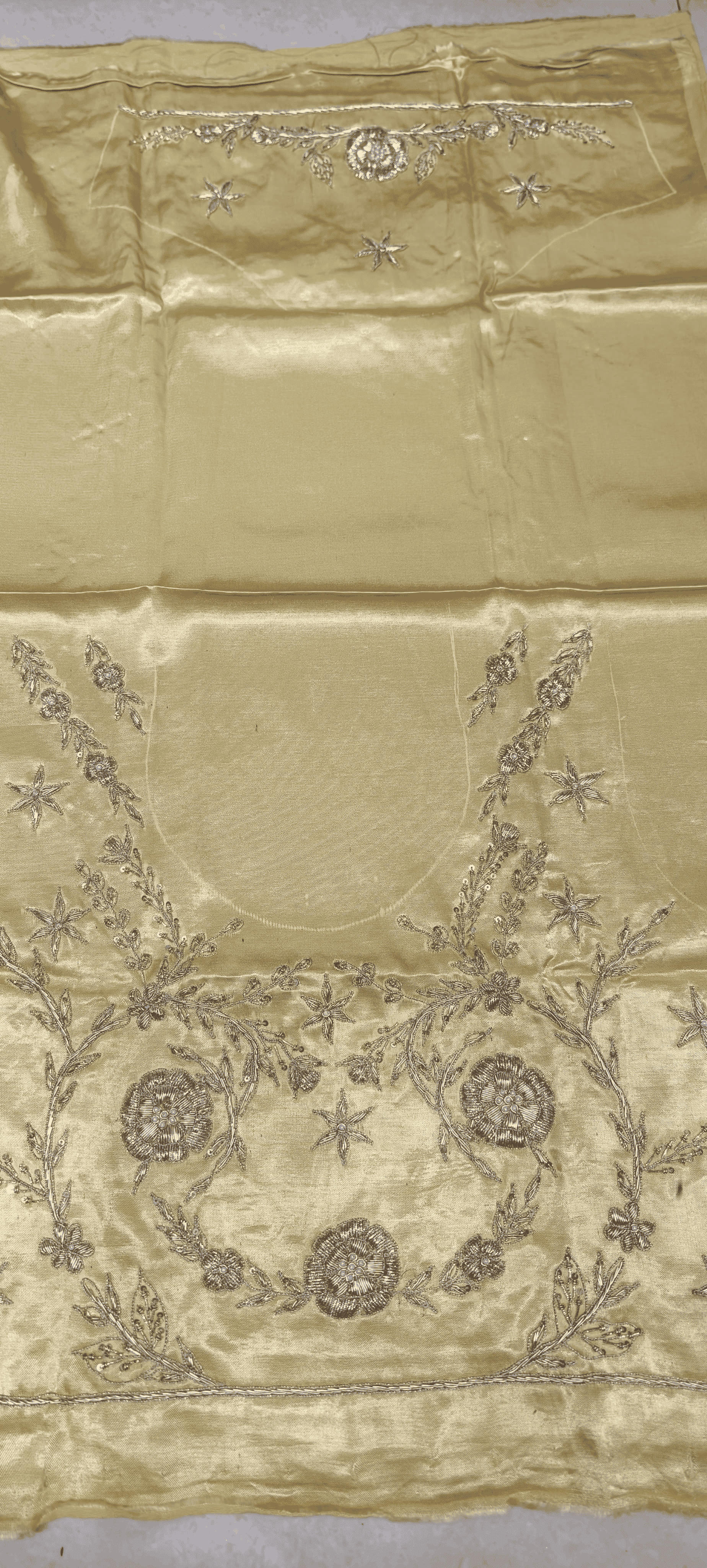 Pure Mashru Gaji Silk Blouse Piece with Pearl Jardoshi Work