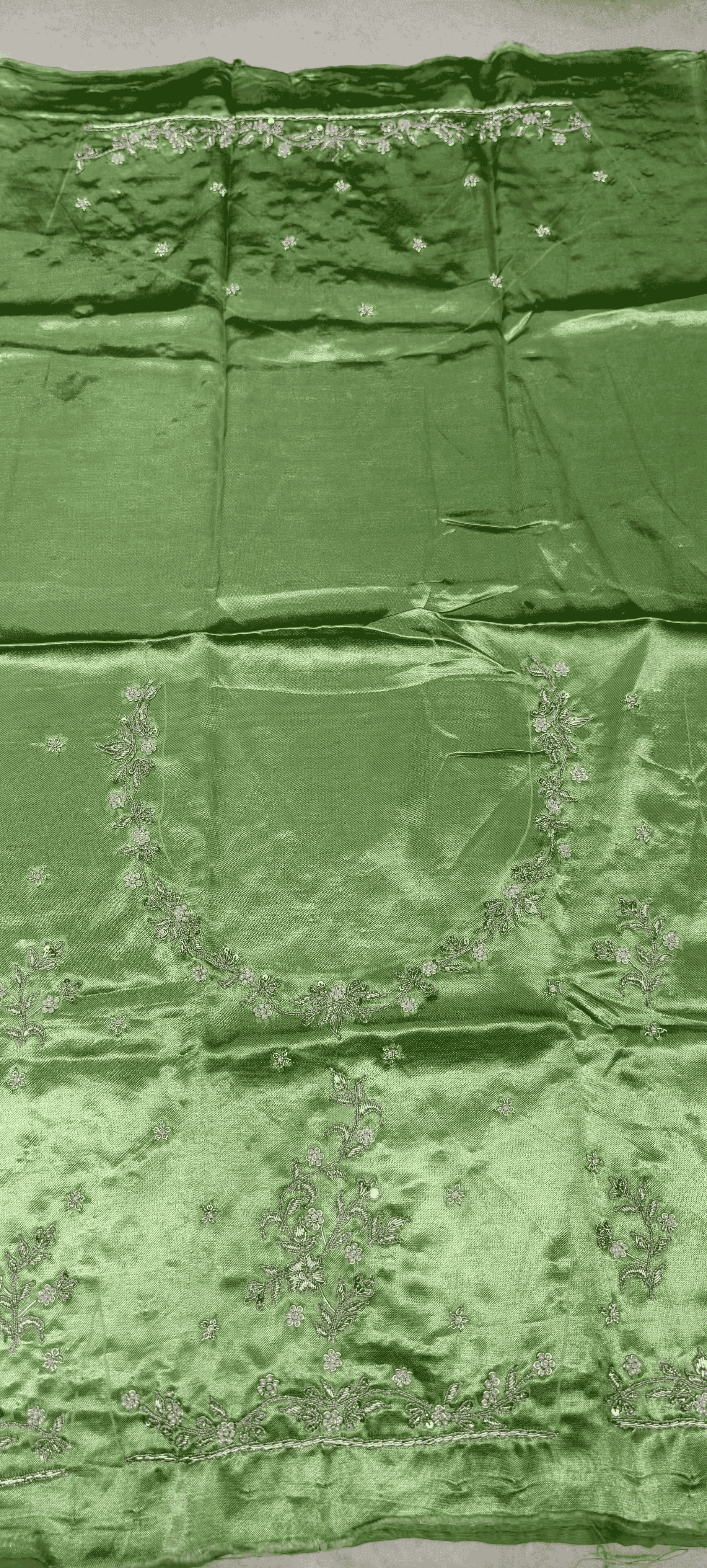 Pure Mashru Gaji Silk Blouse Piece with Pearl Jardoshi Work