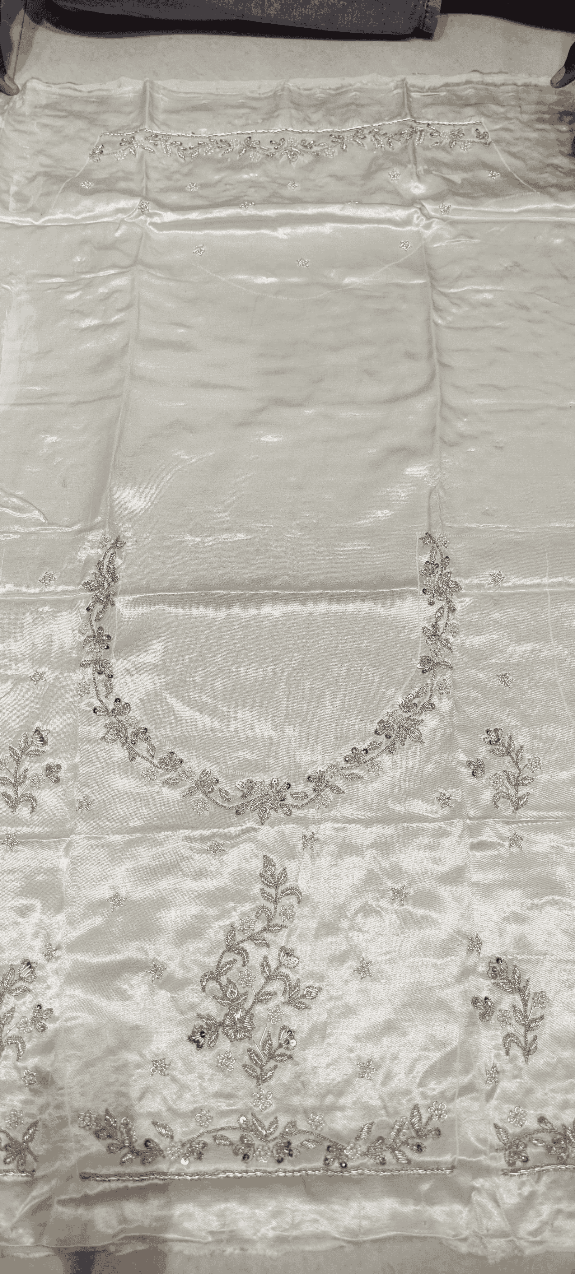 Pure Mashru Gaji Silk Blouse Piece with Pearl Jardoshi Work