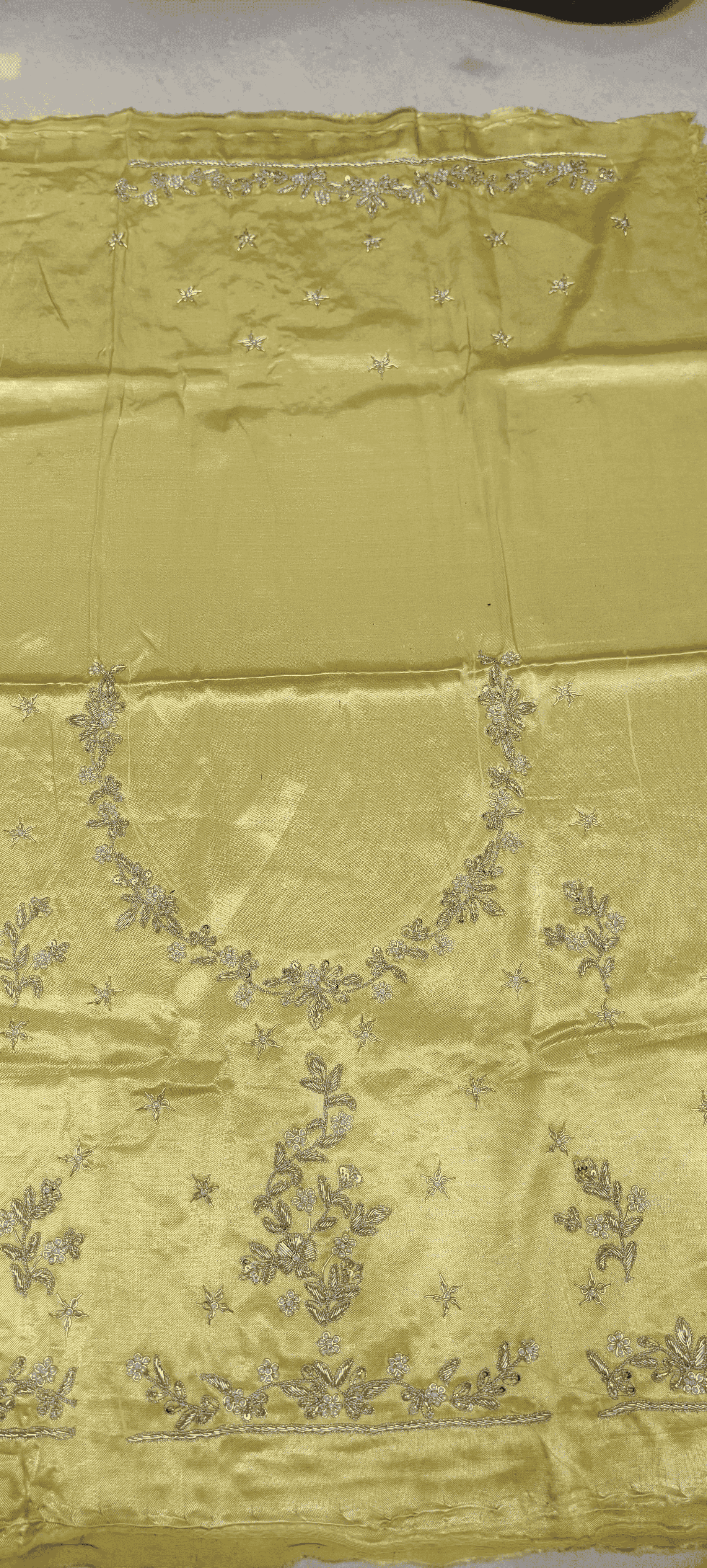 Pure Mashru Gaji Silk Blouse Piece with Pearl Jardoshi Work