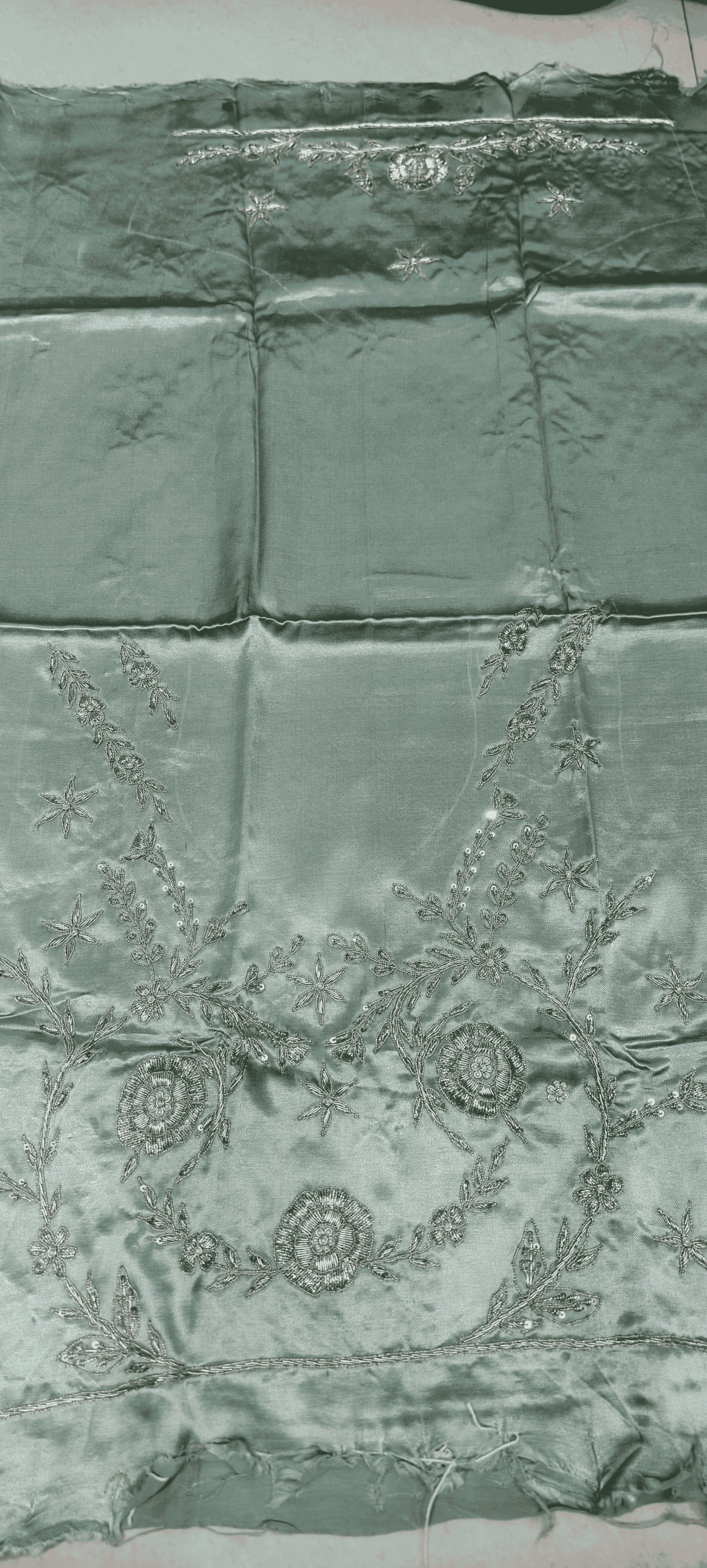 Pure Mashru Gaji Silk Blouse Piece with Pearl Jardoshi Work