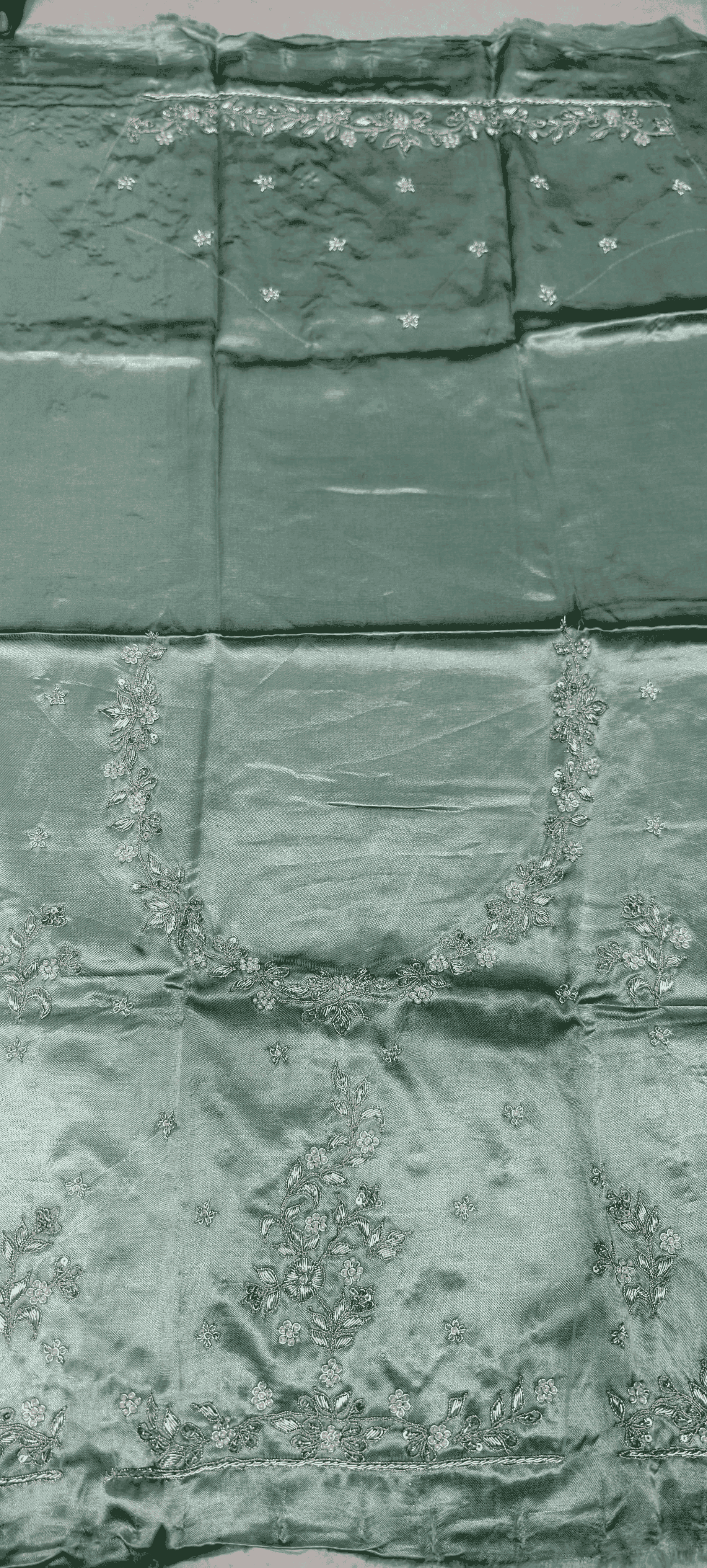 Pure Mashru Gaji Silk Blouse Piece with Pearl Jardoshi Work