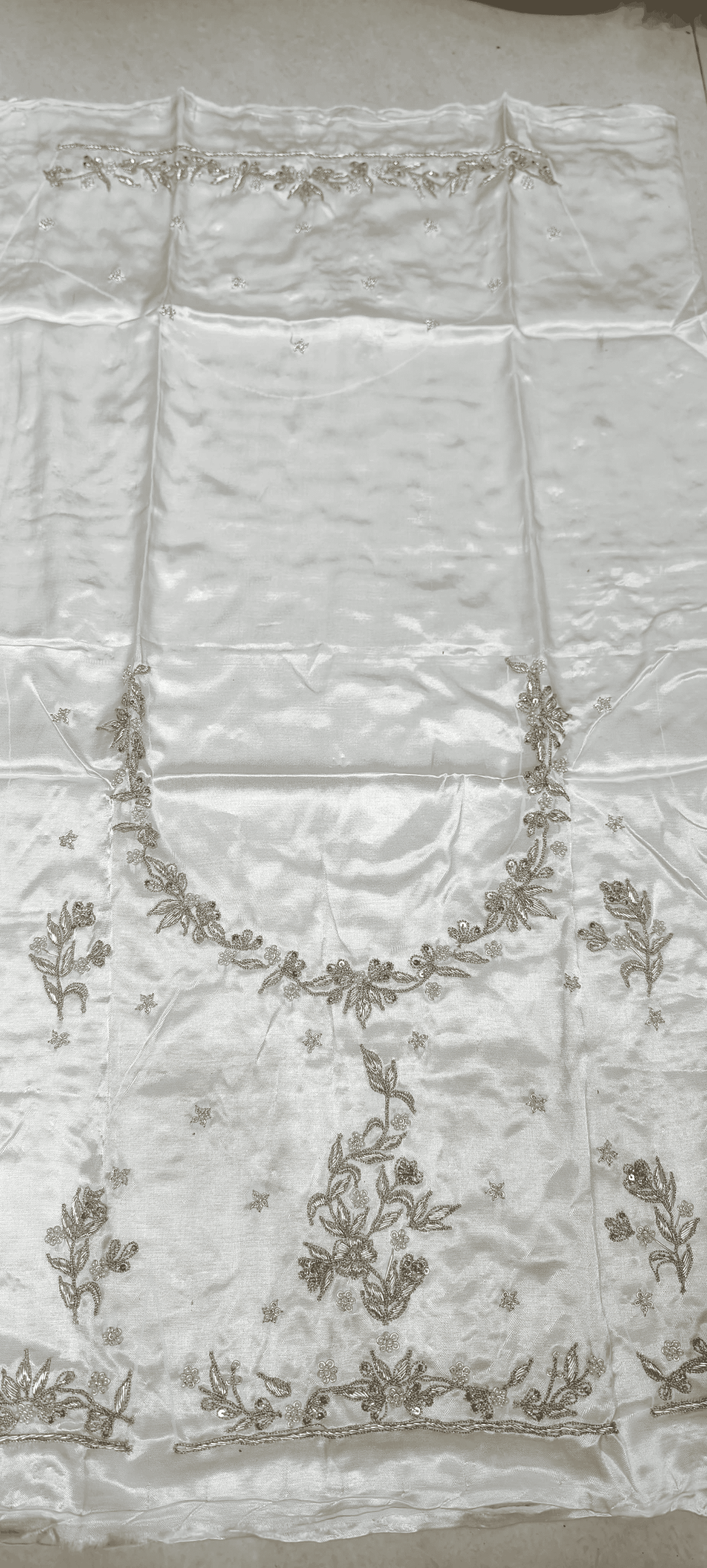 Pure Mashru Gaji Silk Blouse Piece with Pearl Jardoshi Work