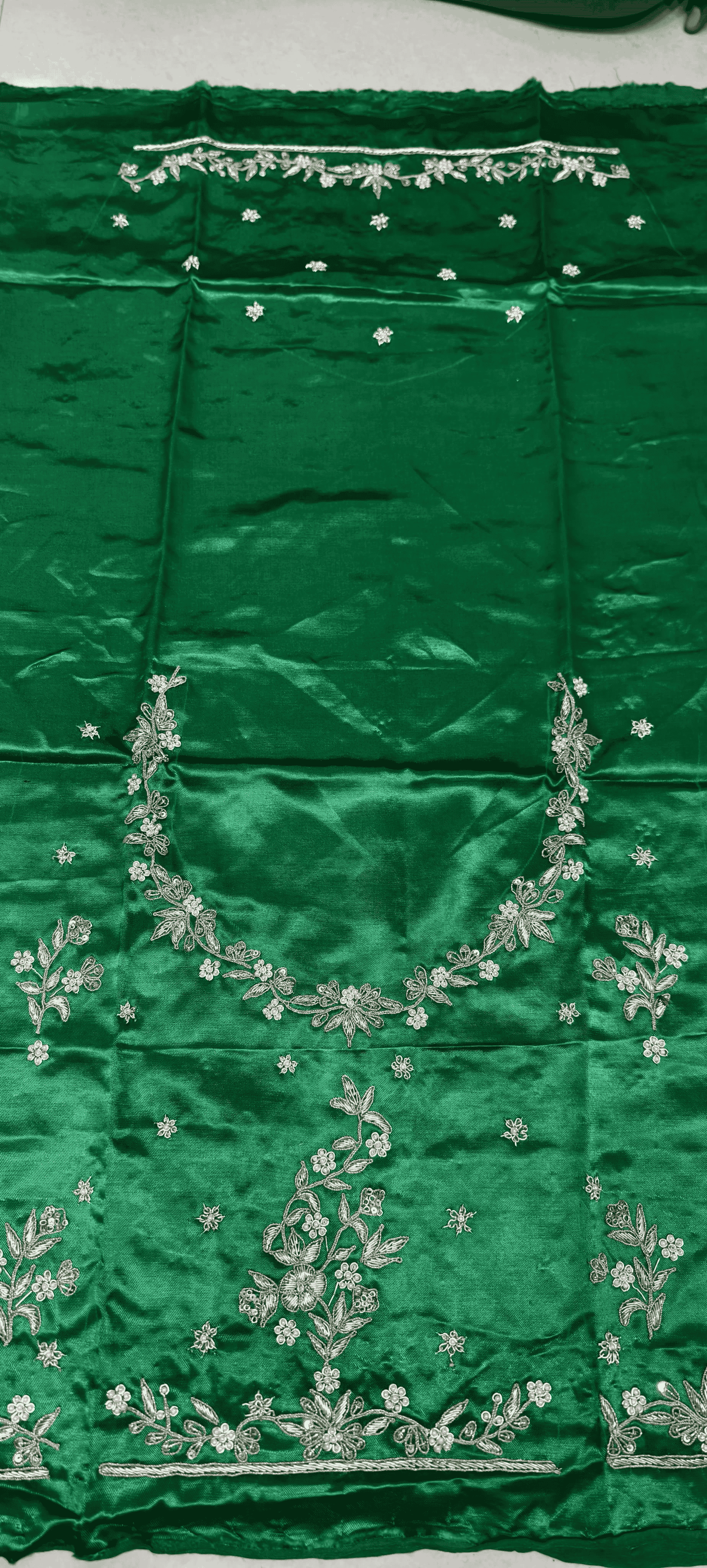 Pure Mashru Gaji Silk Blouse Piece with Pearl Jardoshi Work