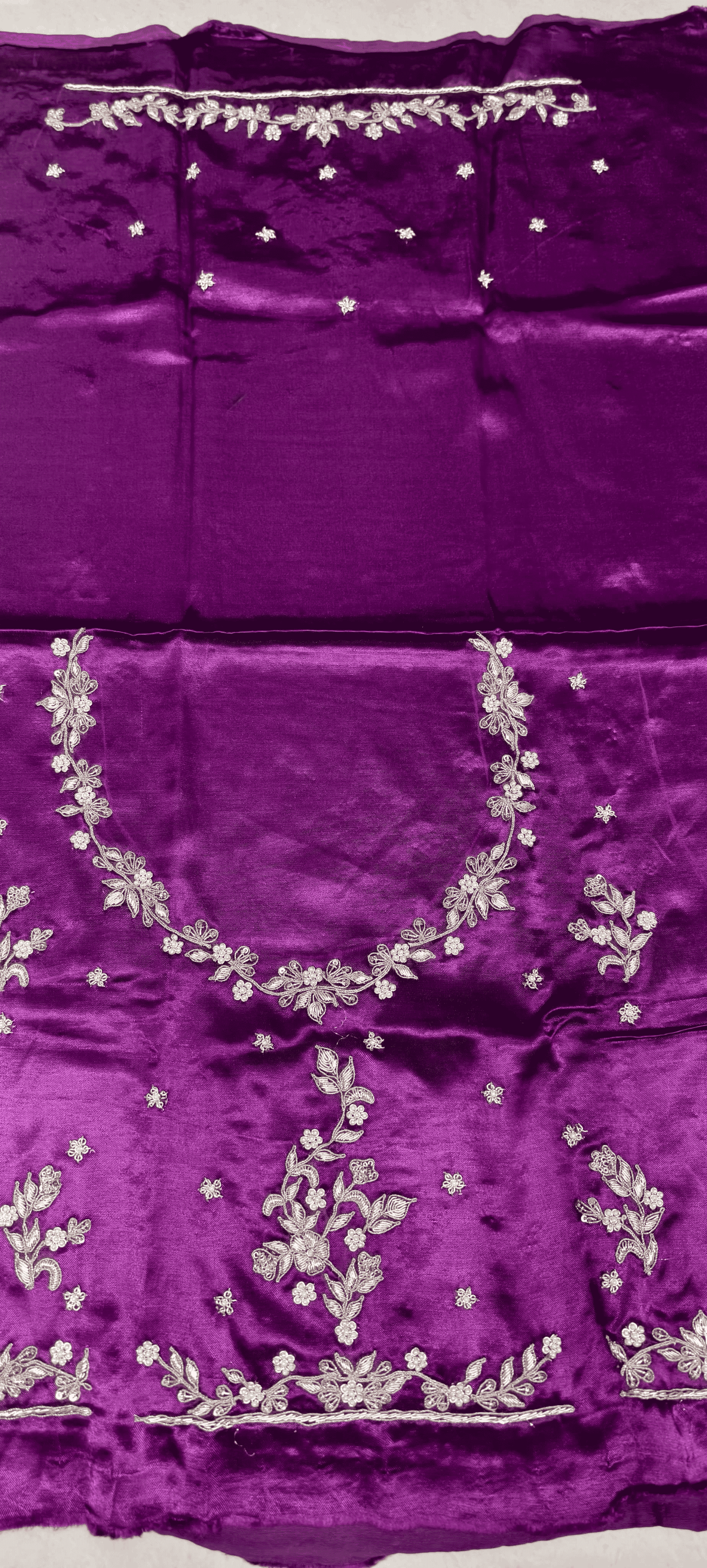 Pure Mashru Gaji Silk Blouse Piece with Pearl Jardoshi Work