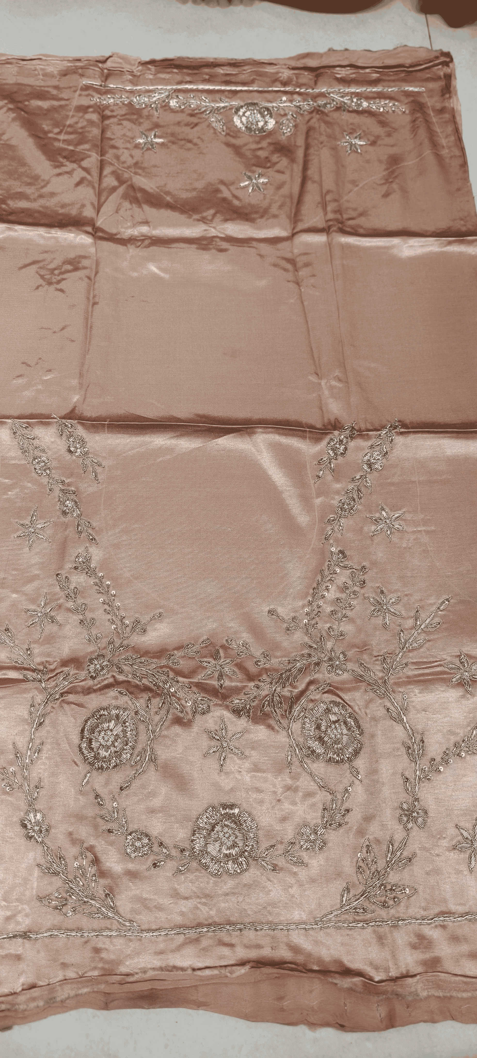 Pure Mashru Gaji Silk Blouse Piece with Pearl Jardoshi Work