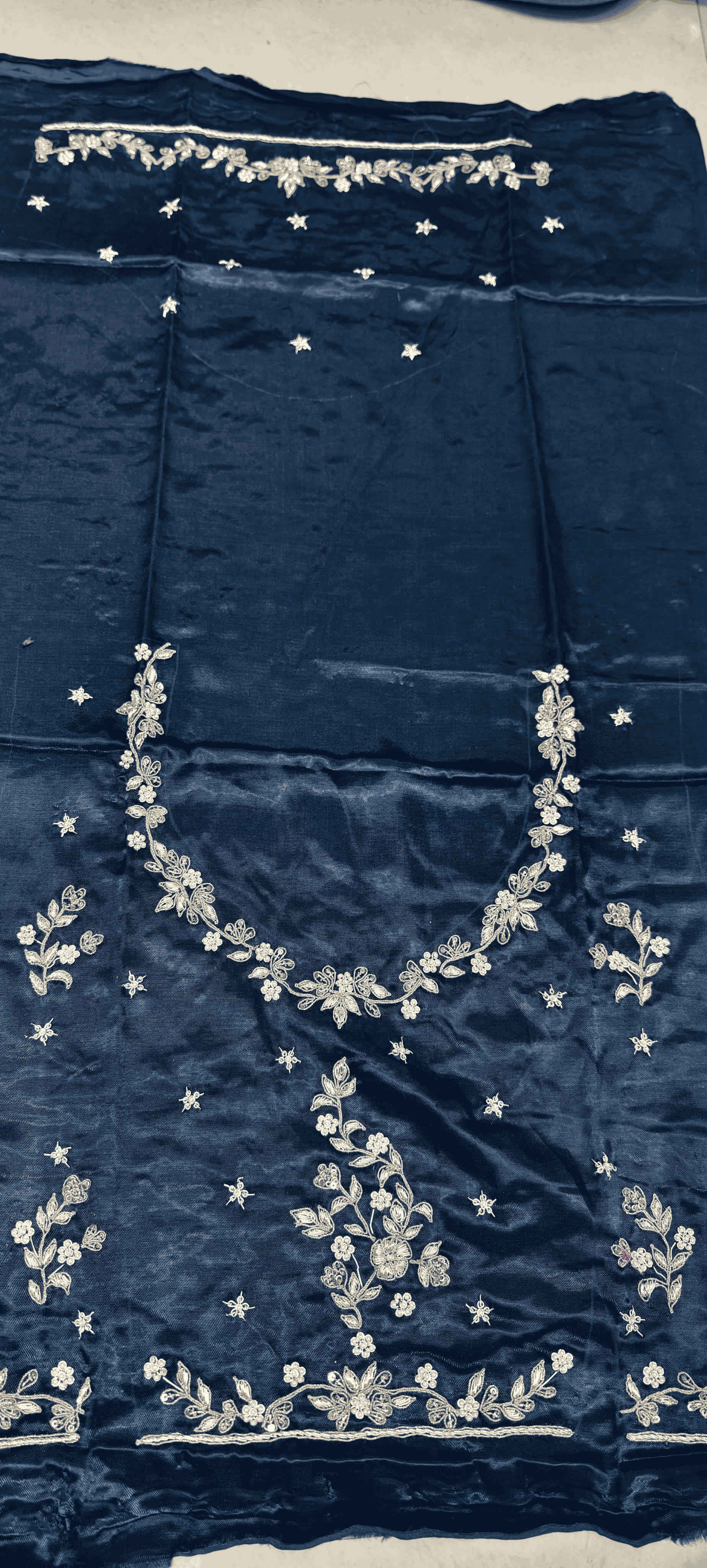 Pure Mashru Gaji Silk Blouse Piece with Pearl Jardoshi Work