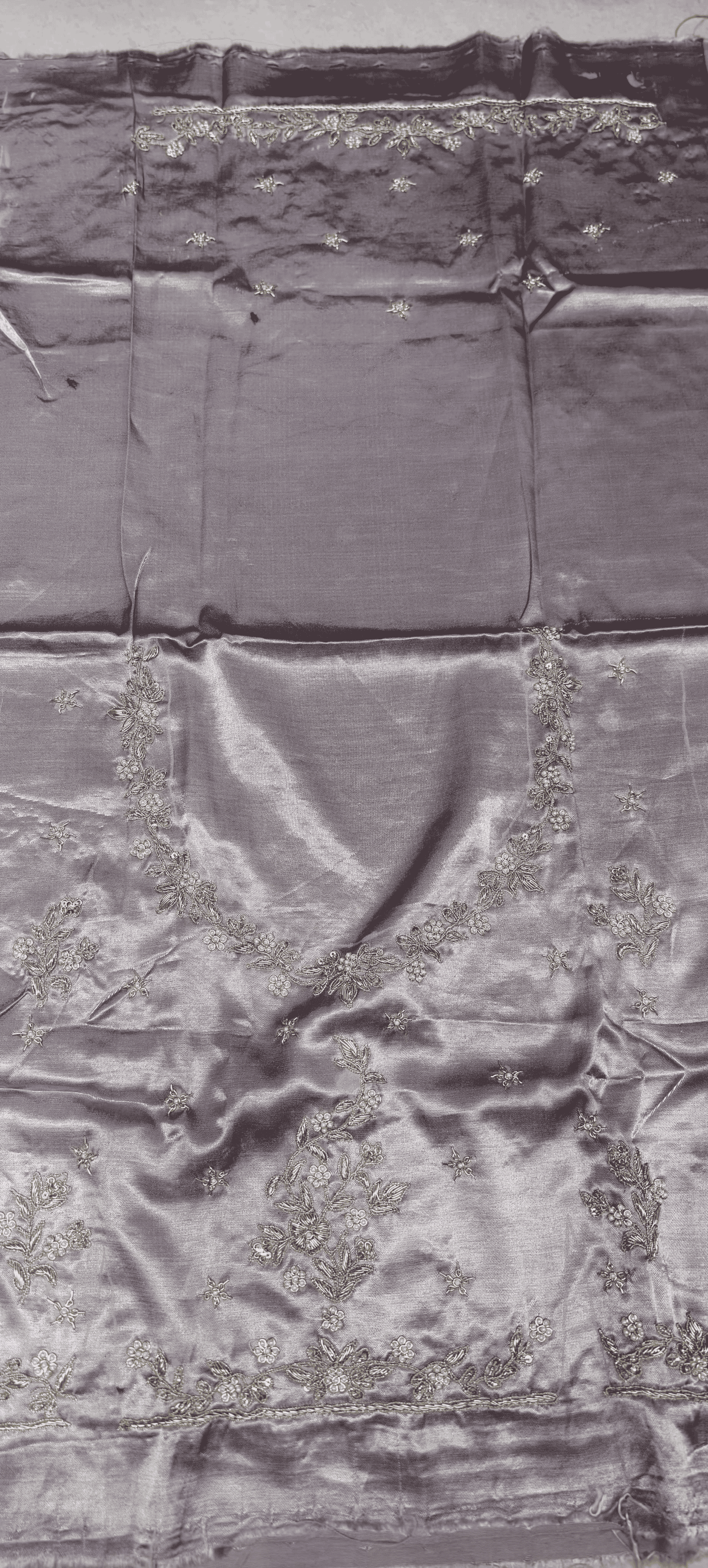 Pure Mashru Gaji Silk Blouse Piece with Pearl Jardoshi Work