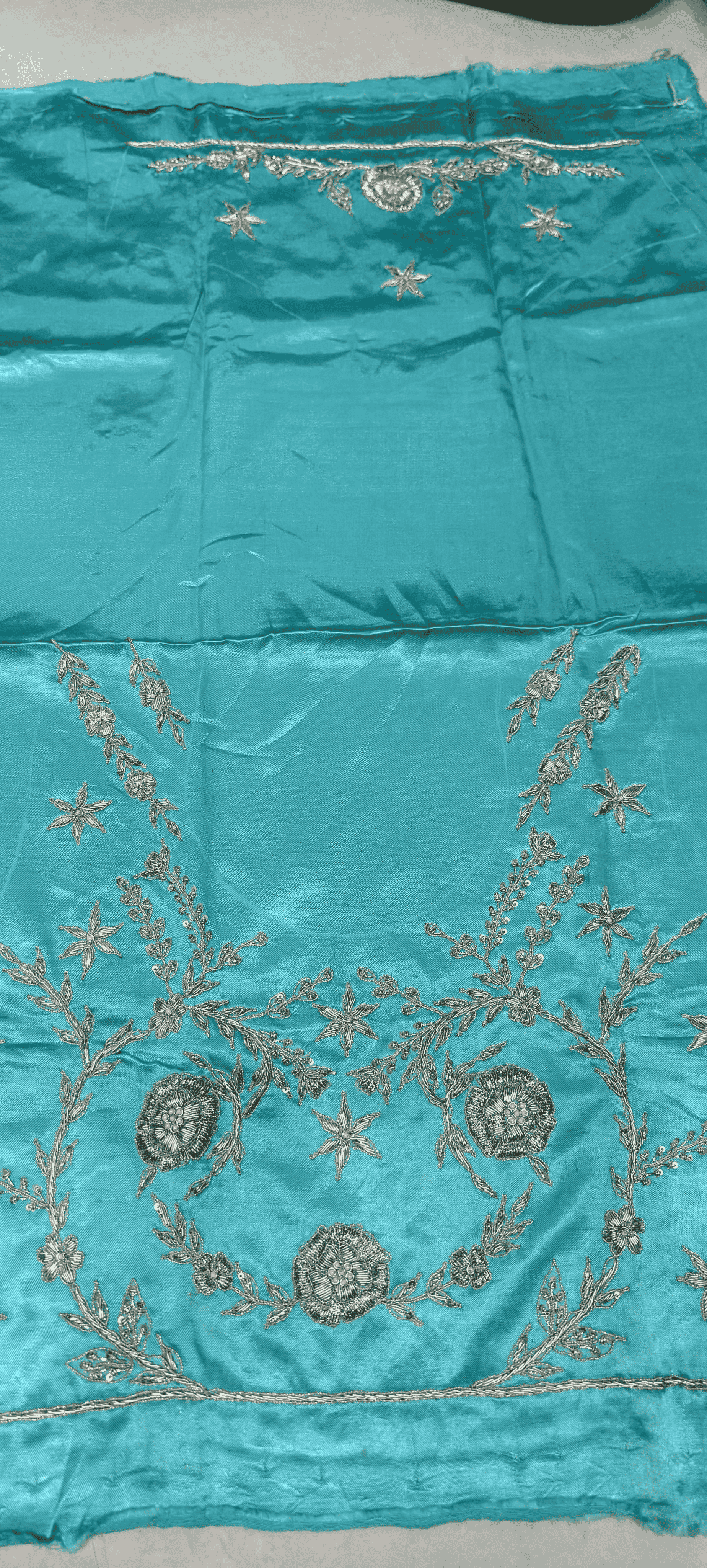 Pure Mashru Gaji Silk Blouse Piece with Pearl Jardoshi Work