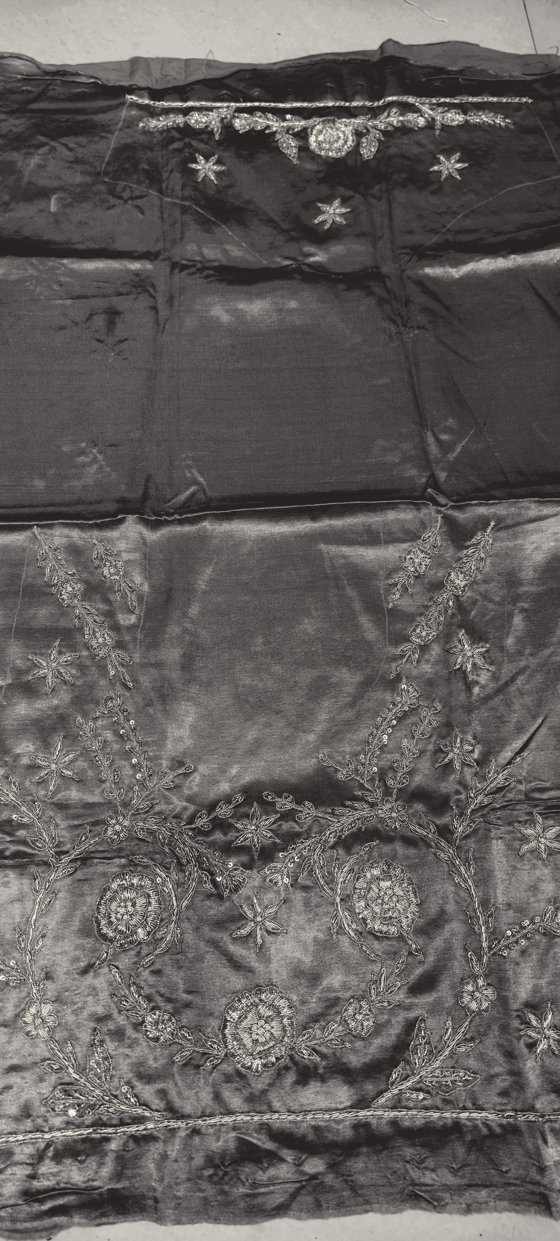 Pure Mashru Gaji Silk Blouse Piece with Pearl Jardoshi Work